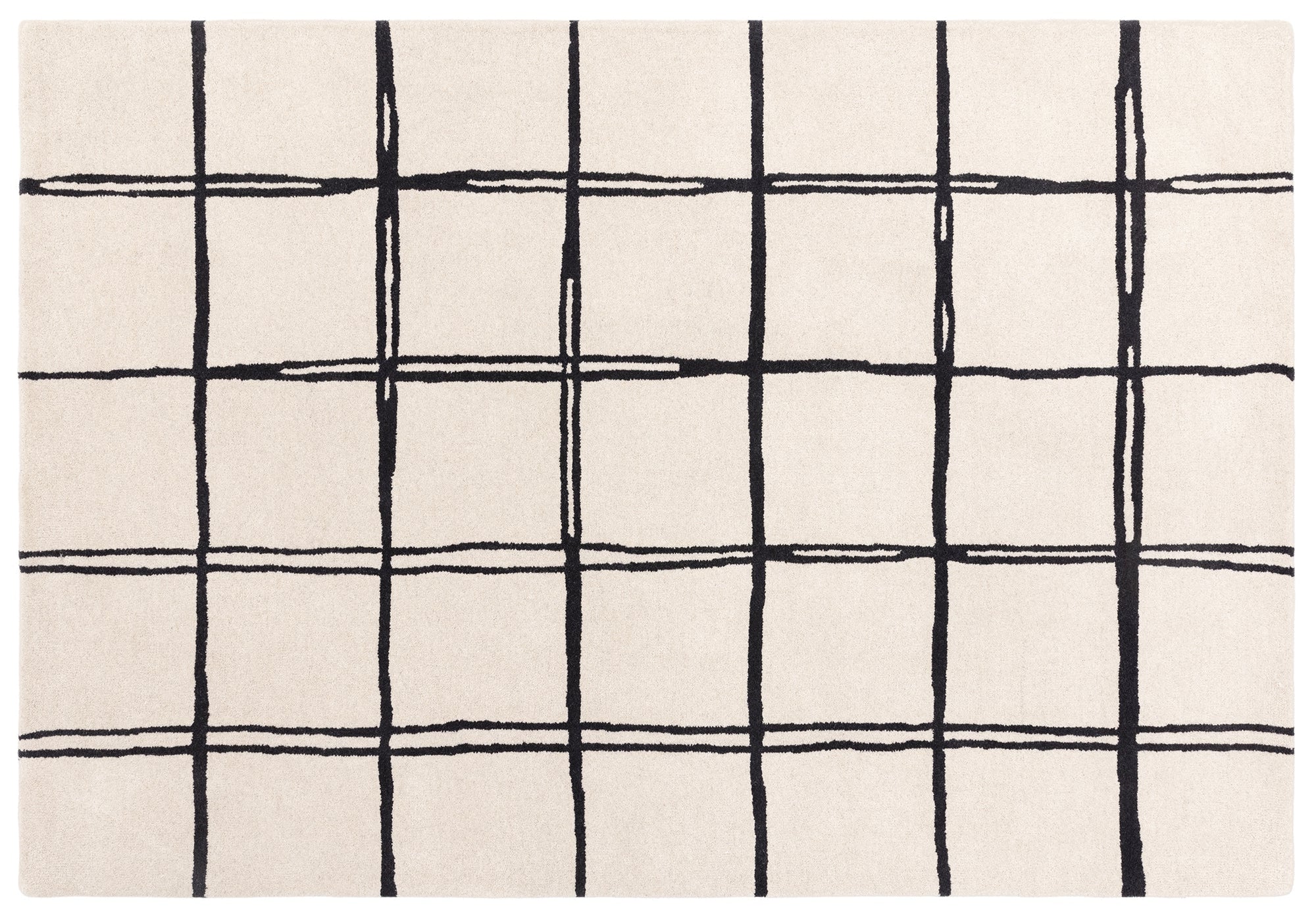 Albany Grid Monochrome Rug, 160x230