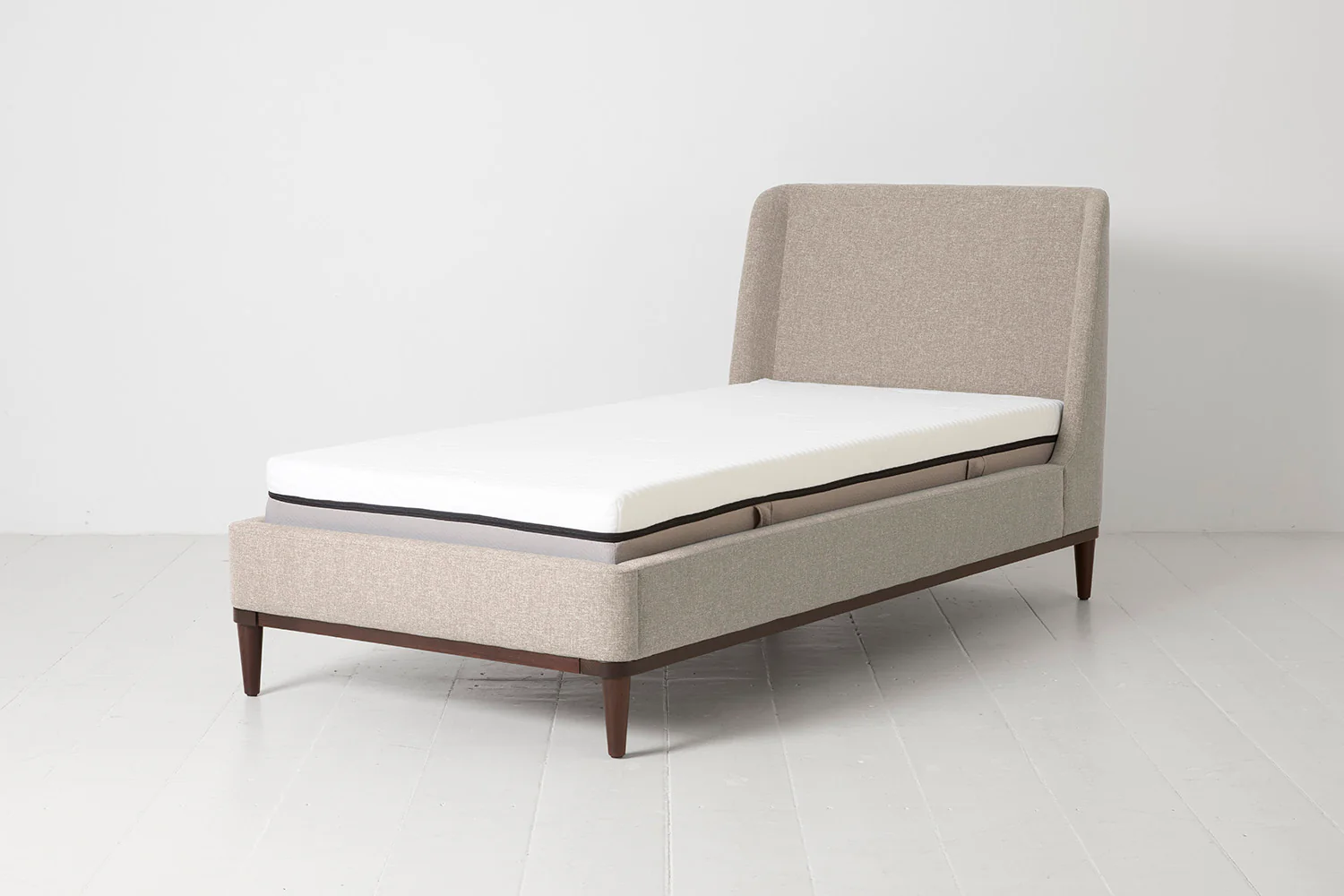 Bed 02 Single Bed, Pumice - Image 3