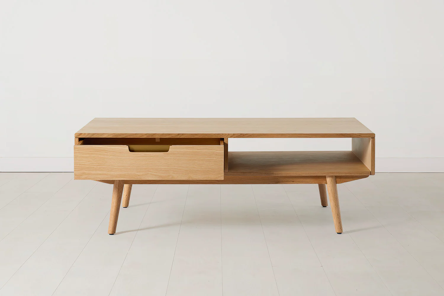 Coffee Table 01, Oak / Two drawers with shelf - Image 3