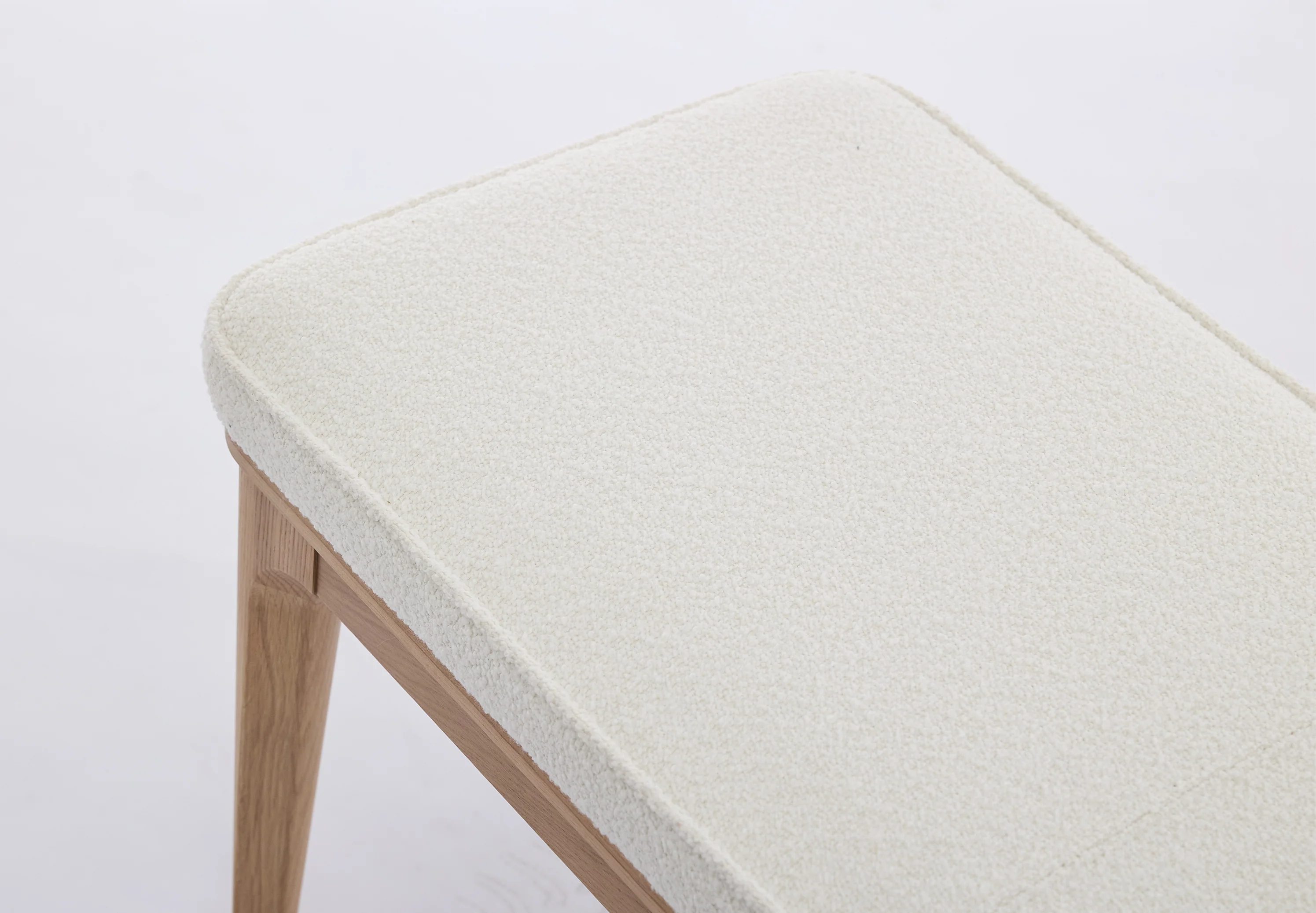 Dining Bench 01, Oak / Ivory - Image 4