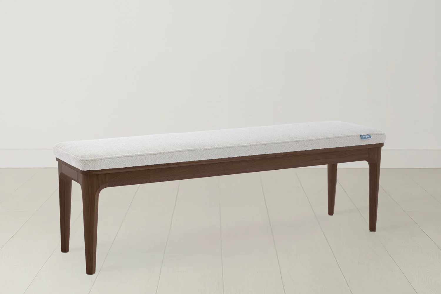 Dining Bench 01, Walnut / Ivory - Image 2