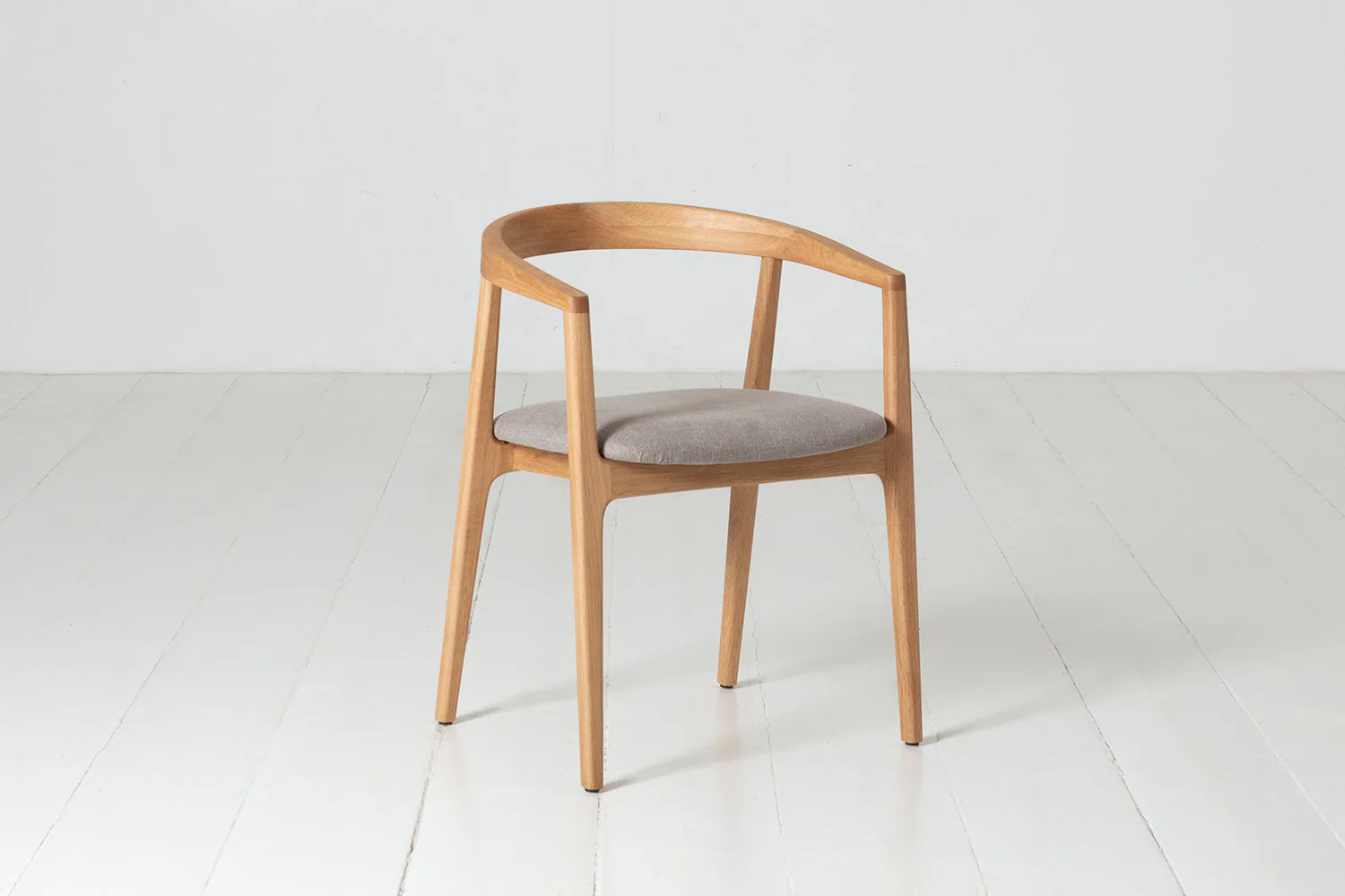 Dining Chair 01 (set of 2), Oak / Oatmeal - Image 4