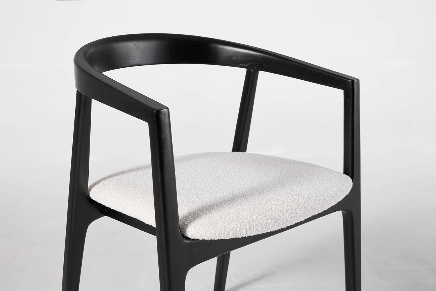 Dining Chair 01 (set of 2), Black / Ivory - Image 7