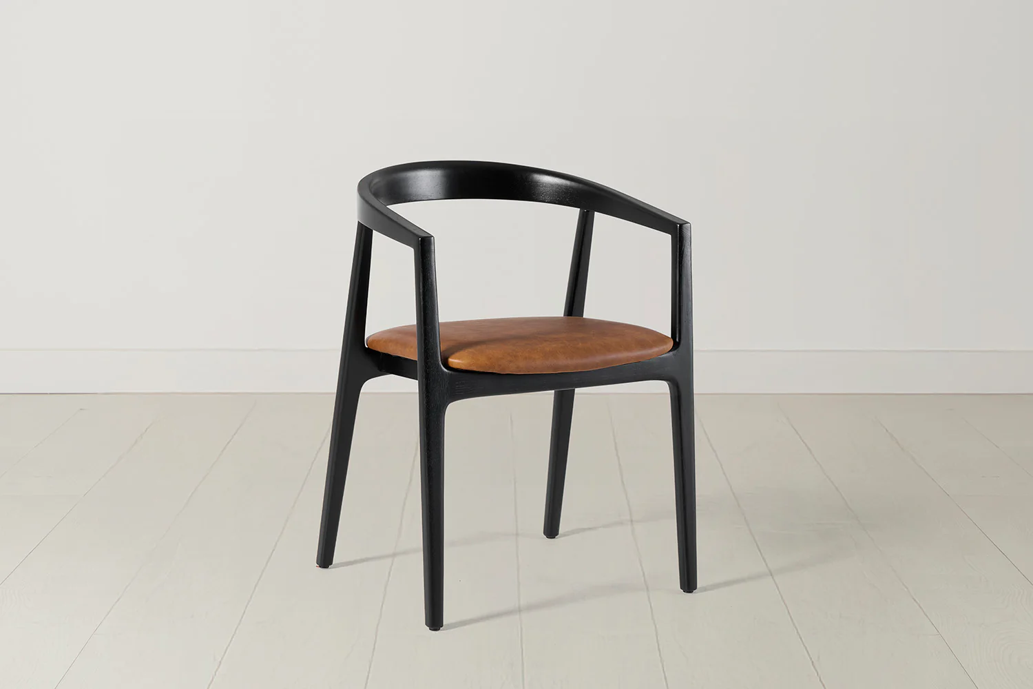 Dining Chair 01 (set of 2), Black / Maple - Image 3