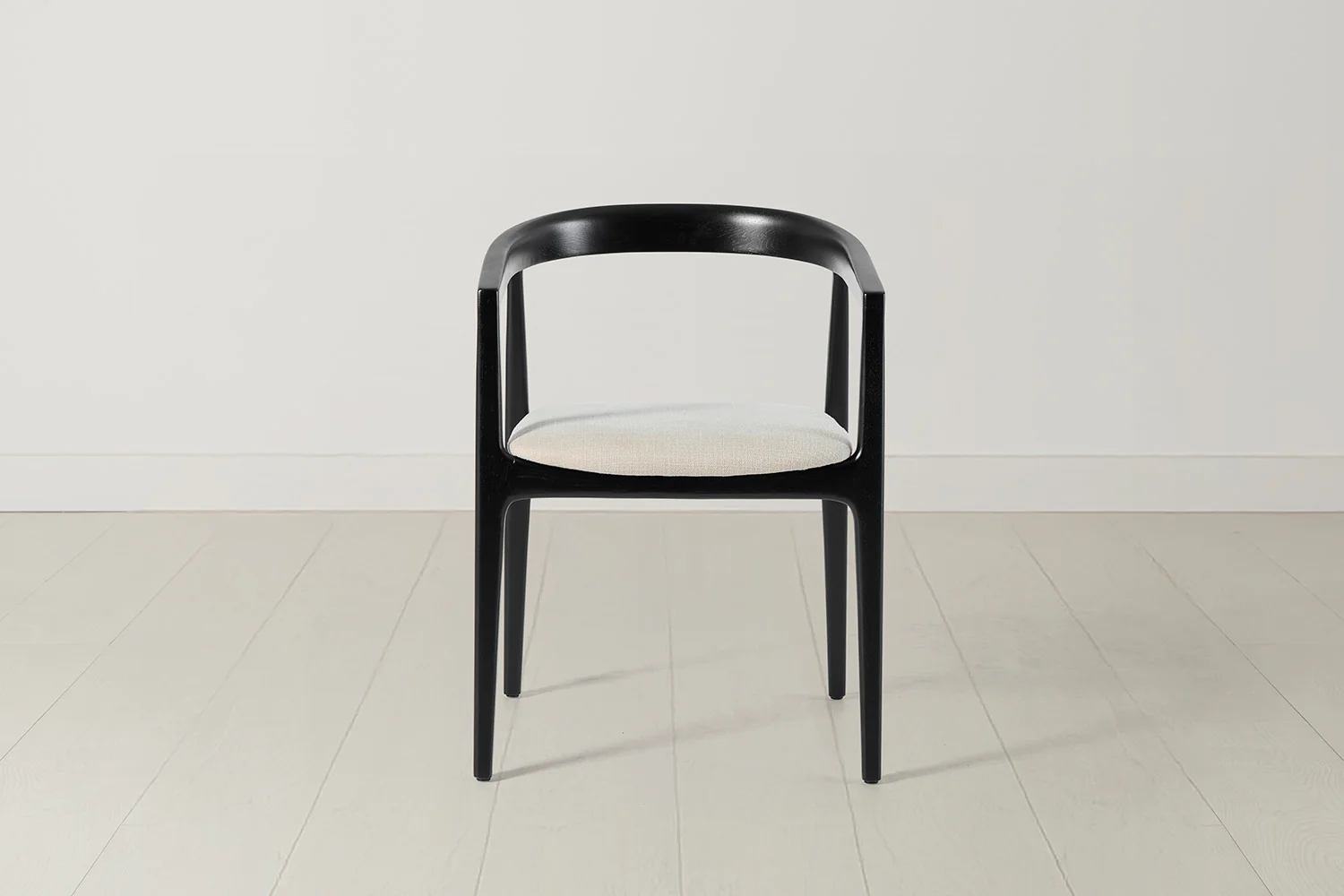 Dining Chair 01 (set of 2), Black / Oatmeal - Image 2