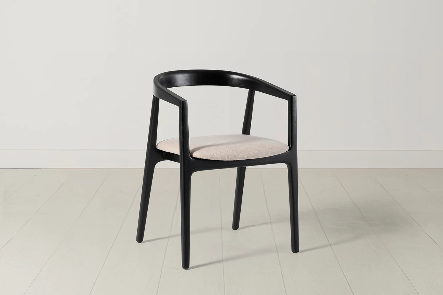 Dining Chair 01 (set of 2), Black / Oatmeal - Image 3