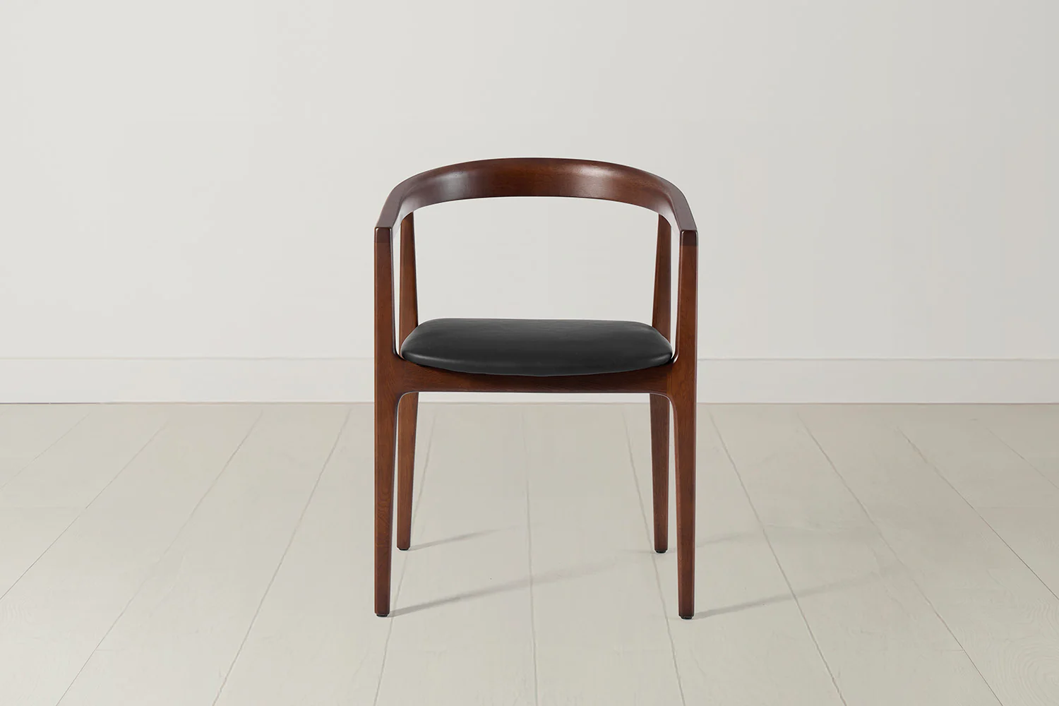 Dining Chair 01 (set of 2), Walnut / Black - Image 2