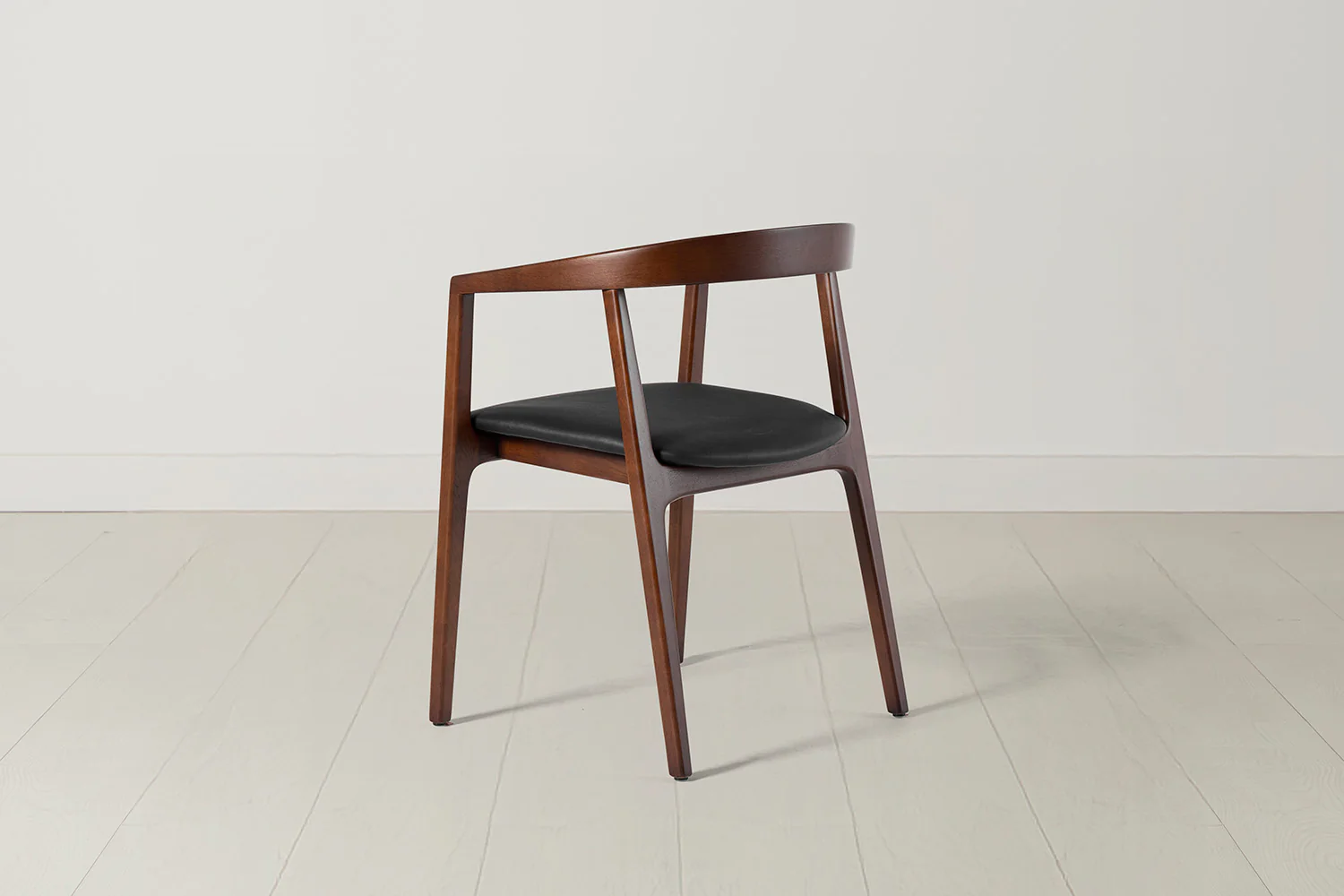 Dining Chair 01 (set of 2), Walnut / Black - Image 3