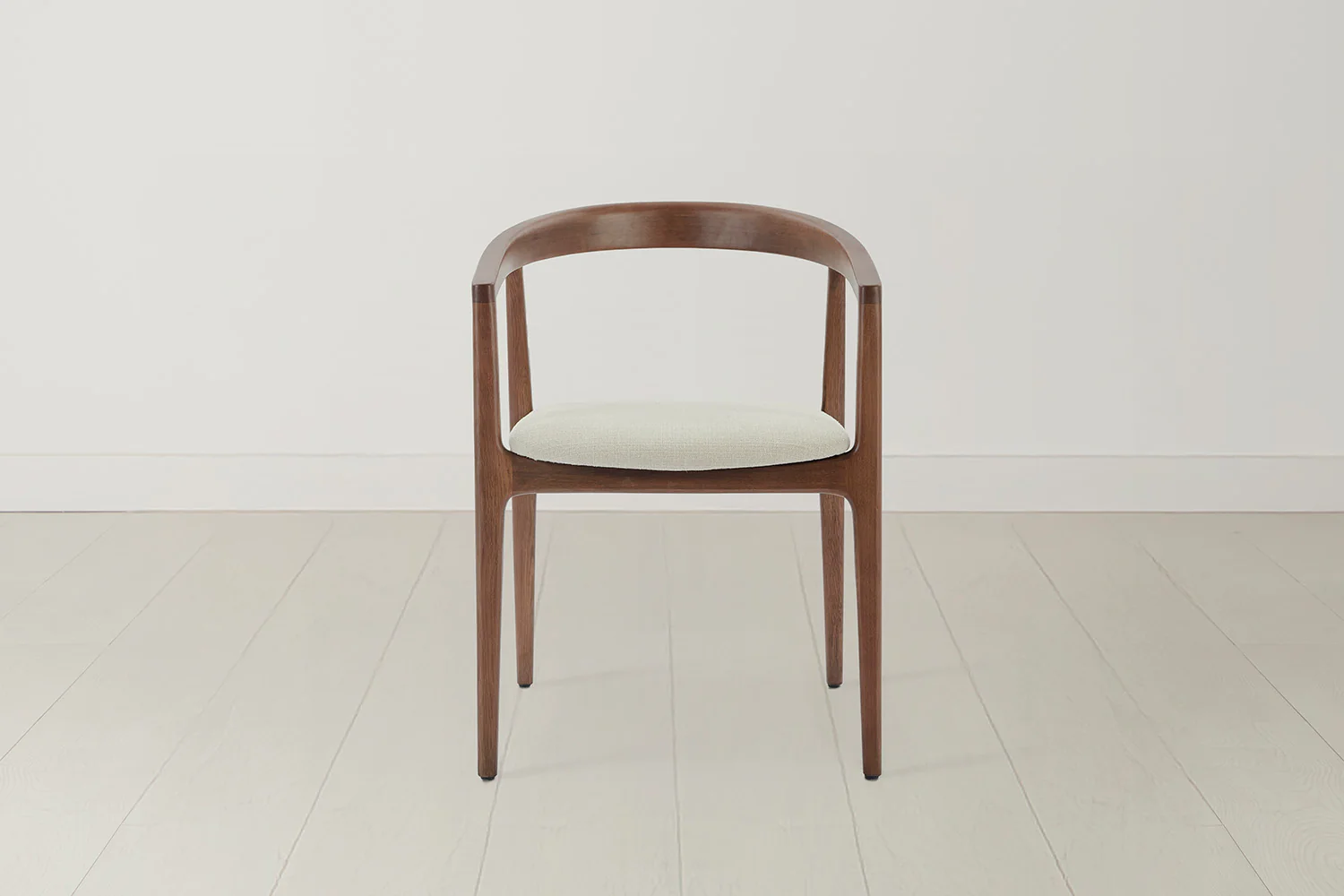 Dining Chair 01 (set of 2), Walnut / Oatmeal - Image 4