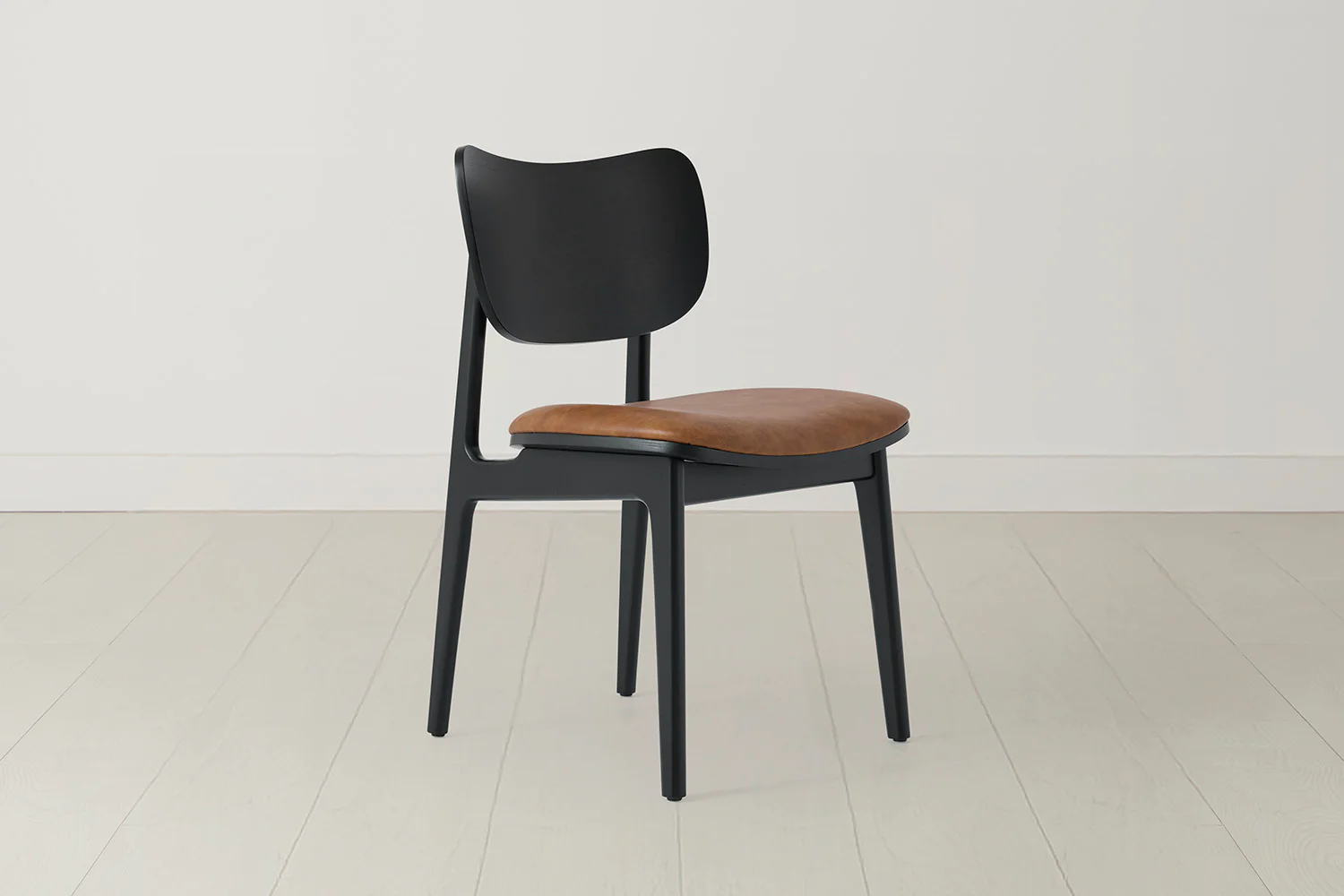 Dining Chair 02 (set of 2), Black / Maple - Image 3