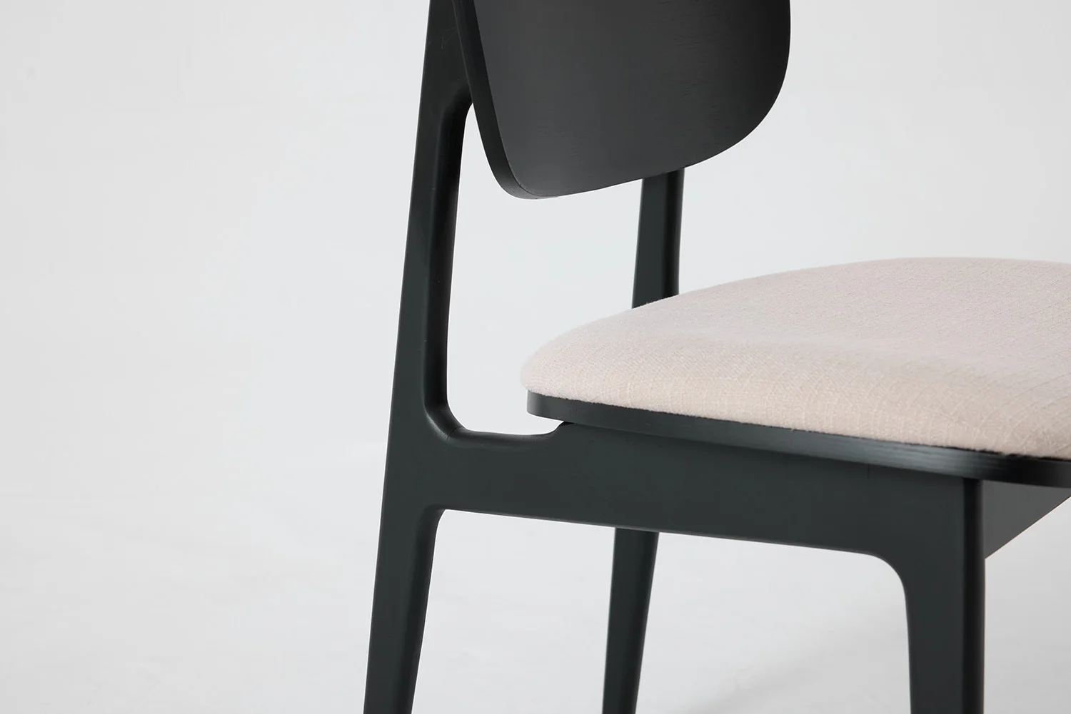 Dining Chair 02 (set of 2), Black / Oatmeal - Image 8