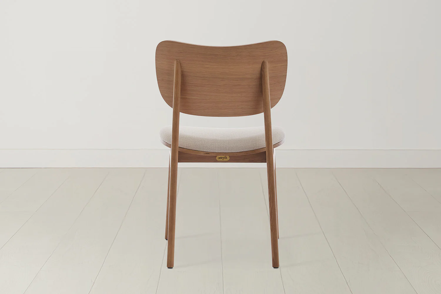 Dining Chair 02 (set of 2), Oak / Oatmeal - Image 4