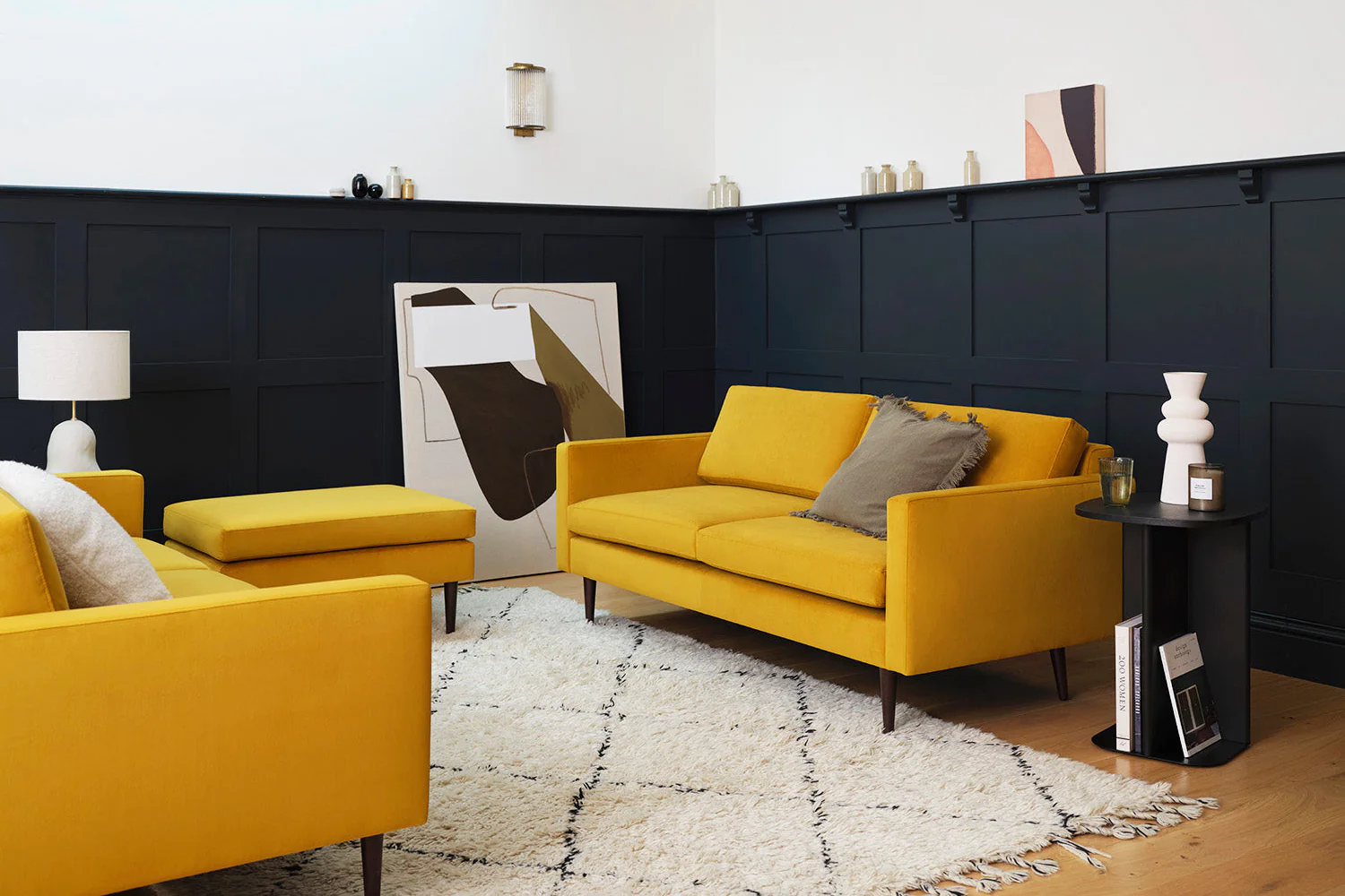 Model 01 2-Seater Sofa, Mustard - Image 4