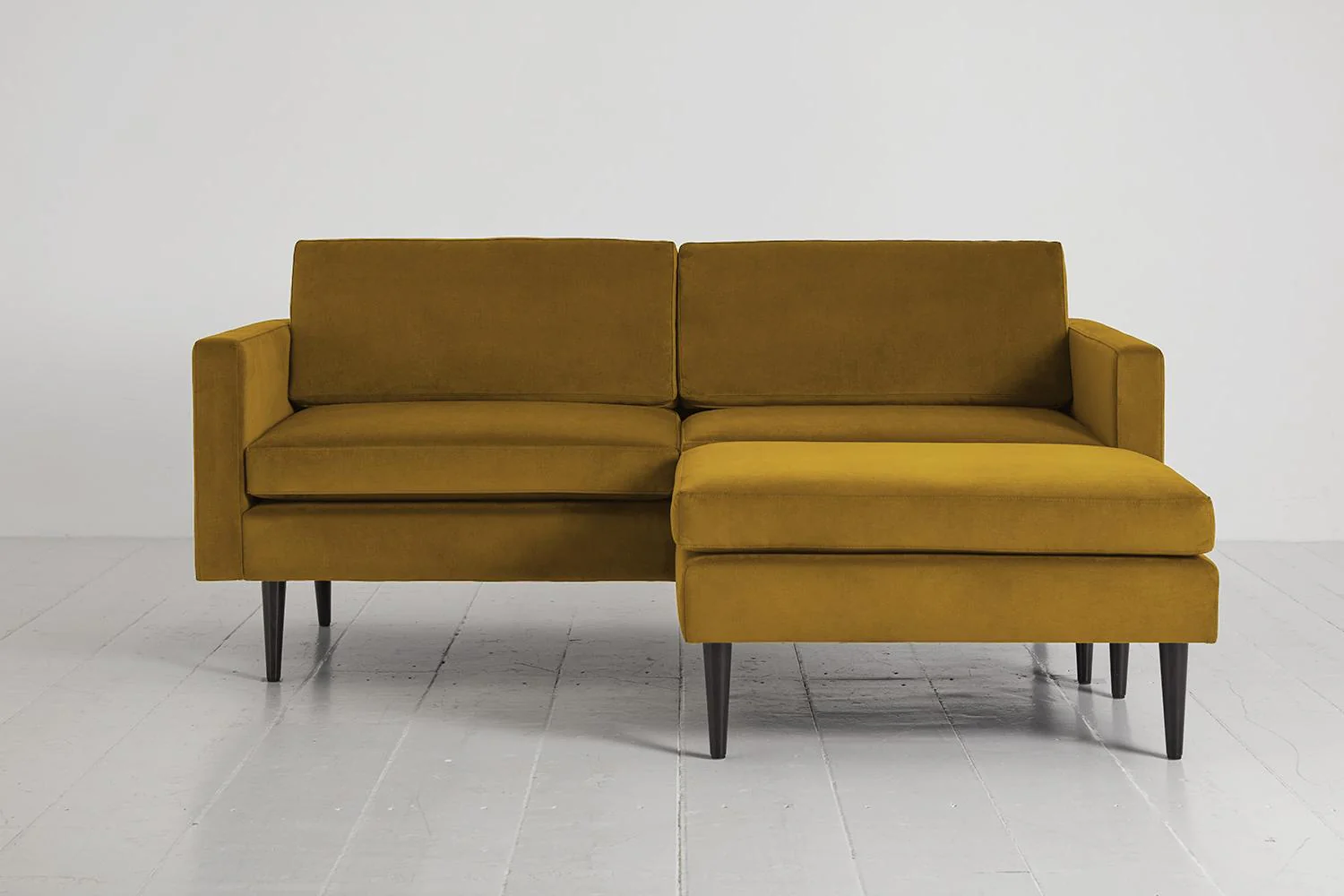 Model 01 2-Seater Sofa with Ottoman, Mustard