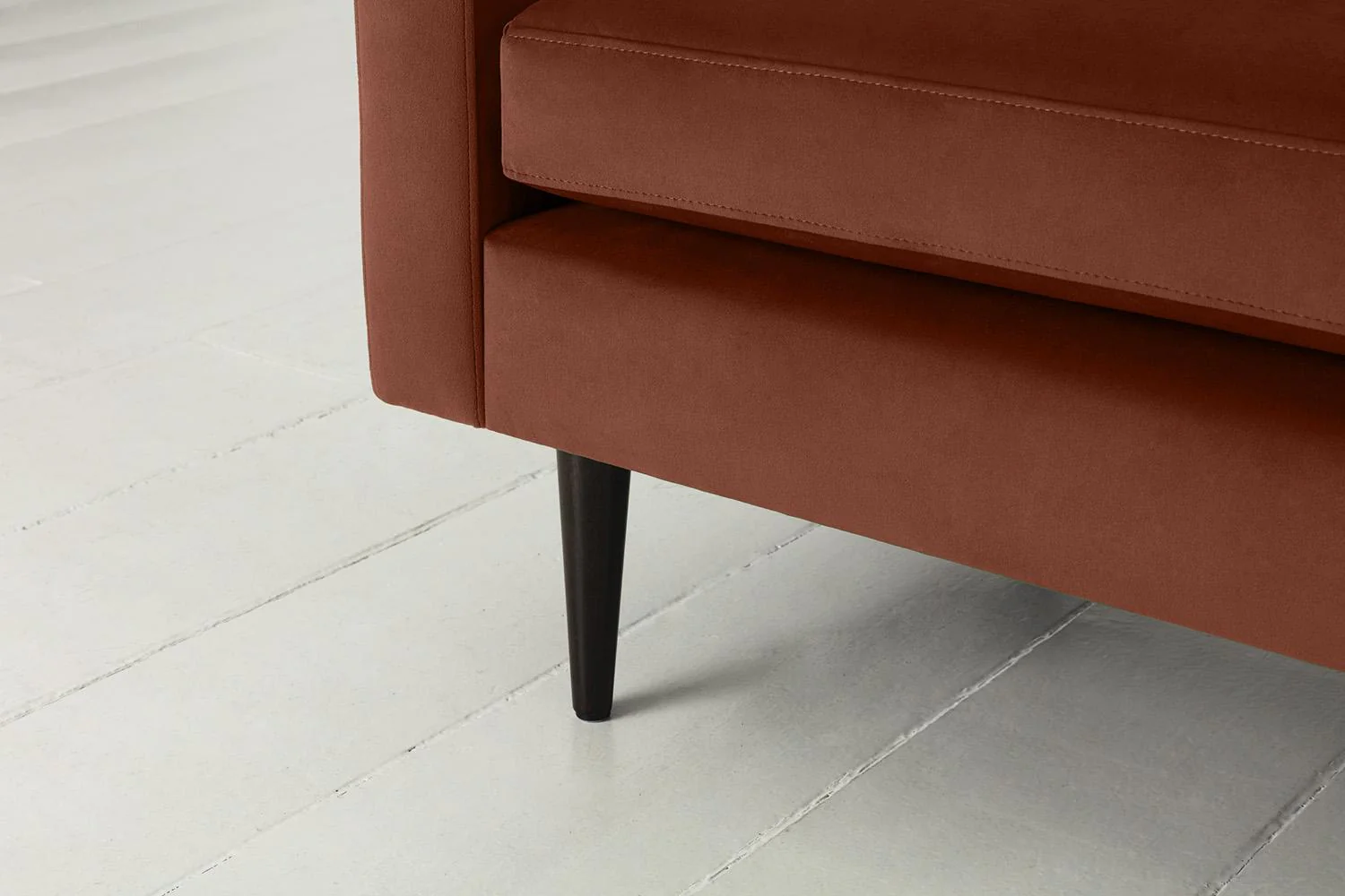 Model 01 3-Seater Sofa with Ottoman, Brick - Image 4