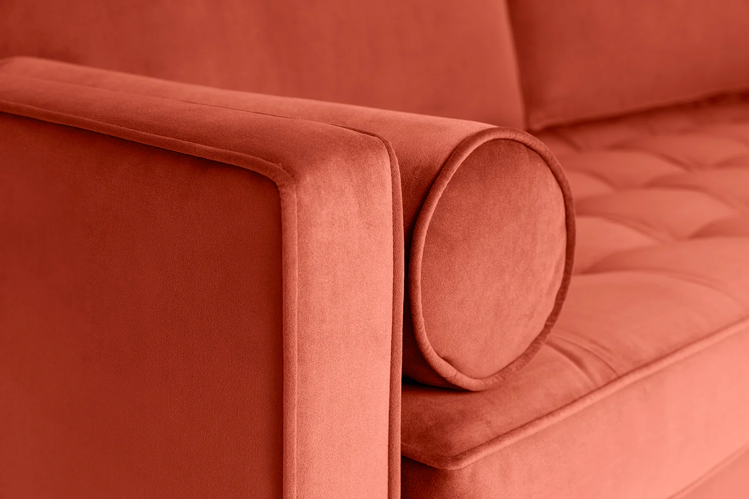 Model 02 2-Seater Sofa with Ottoman, Paprika - Image 3