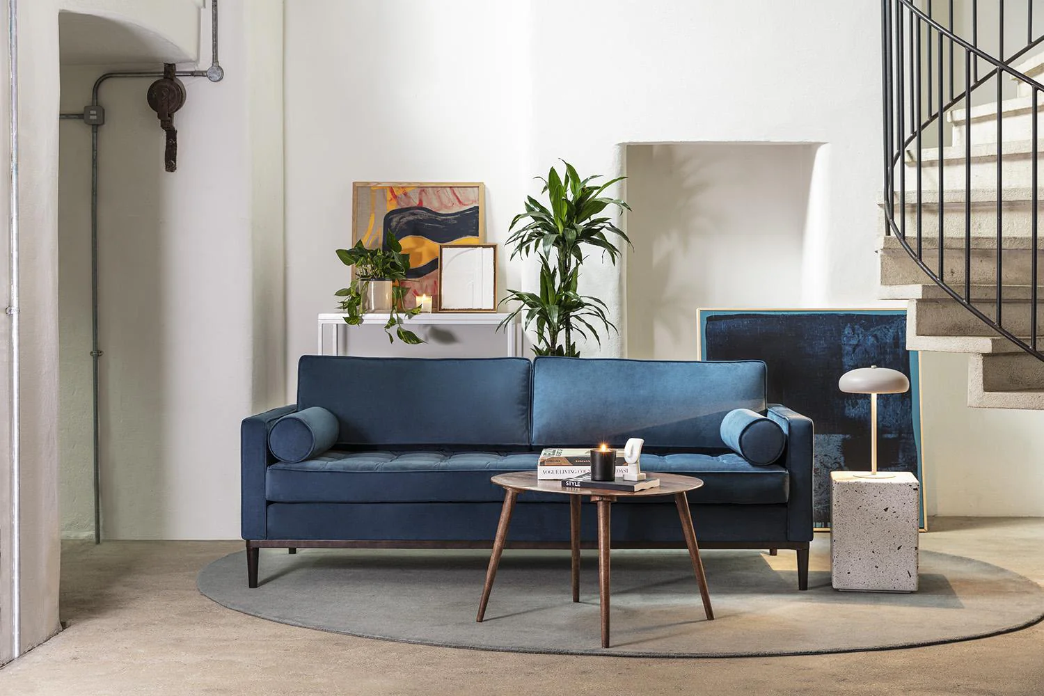Model 02 3-Seater Sofa (CRIB5), Teal - Image 2