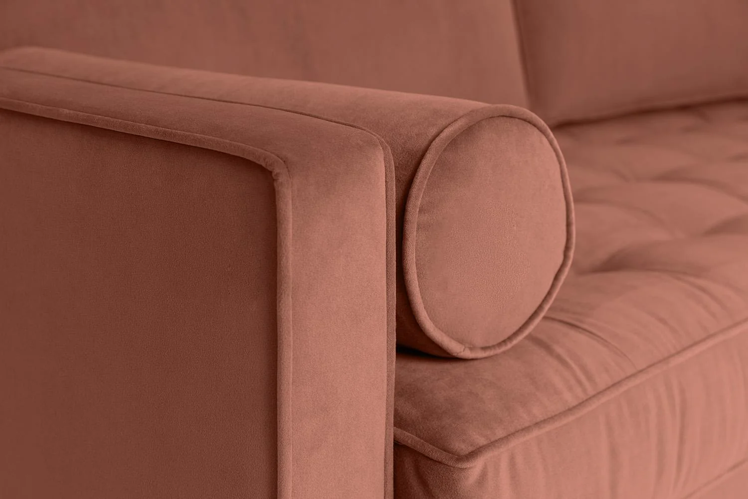 Model 02 3-Seater Sofa with Ottoman, Brick - Image 3