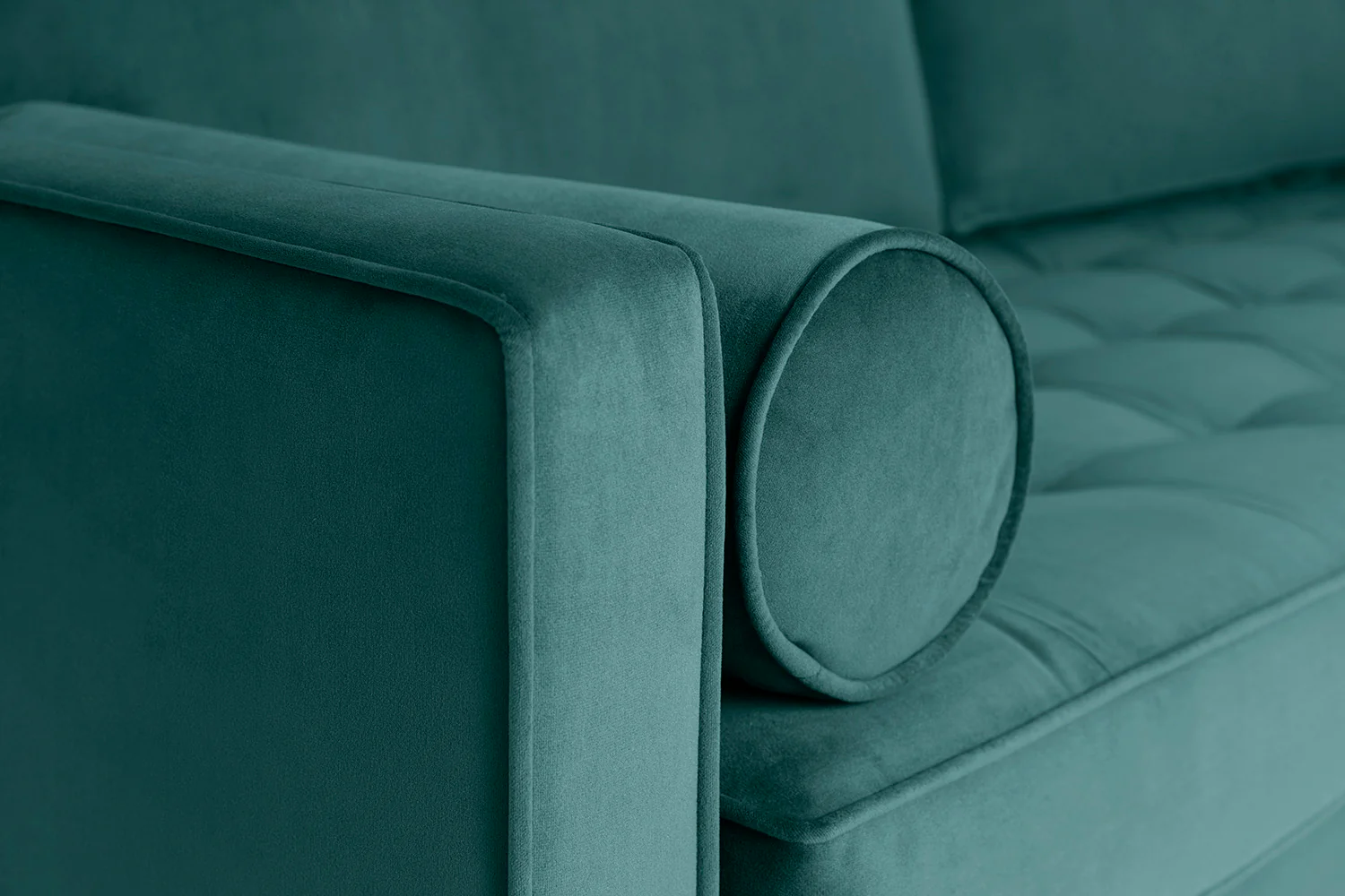 Model 02 3-Seater Sofa with Ottoman, Kingfisher - Image 3