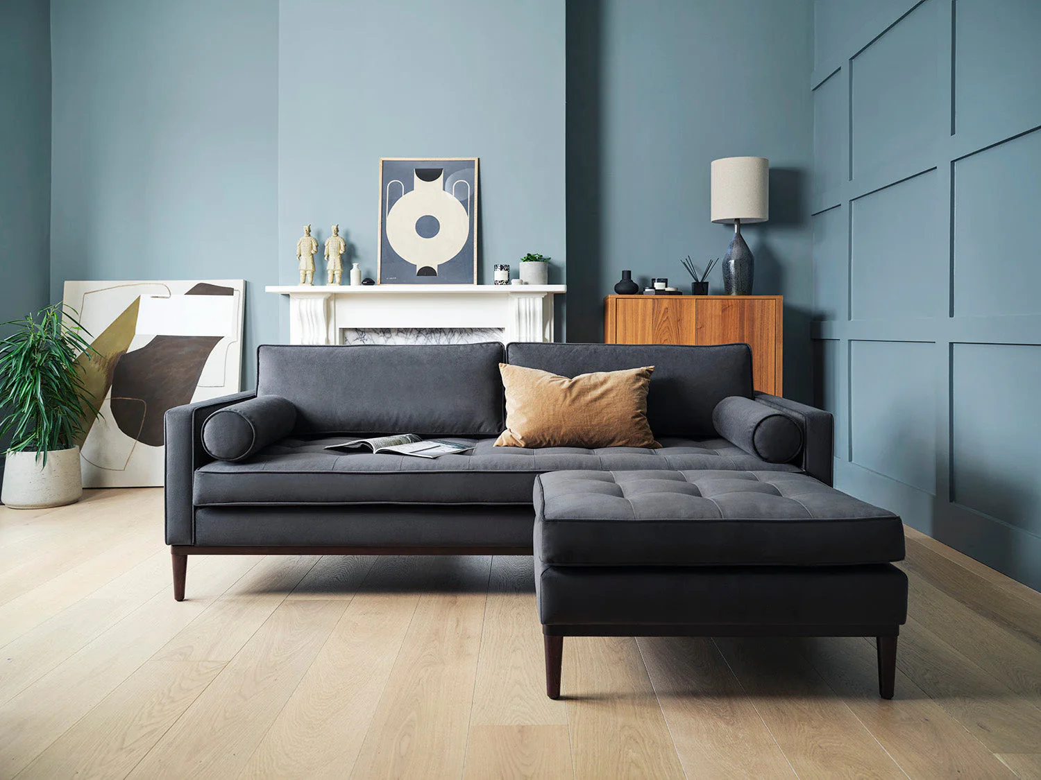 Model 02 Ottoman, Charcoal - Image 2