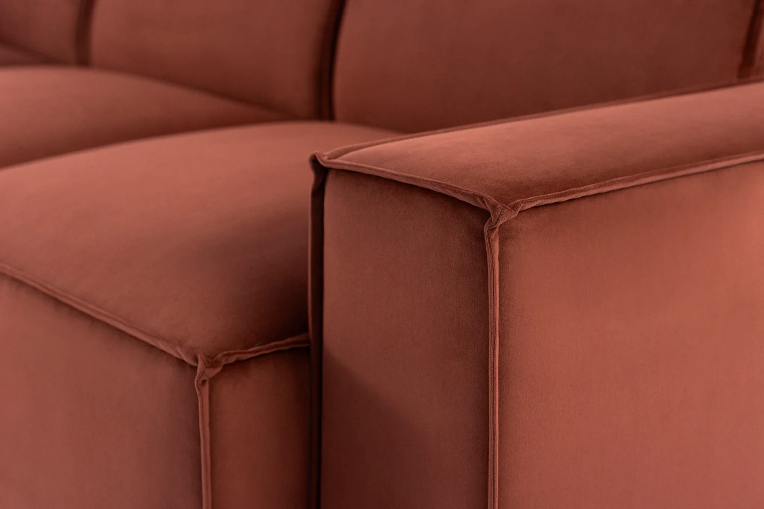 Model 03 2-Seater Left Chaise Sofa, Brick - Image 6