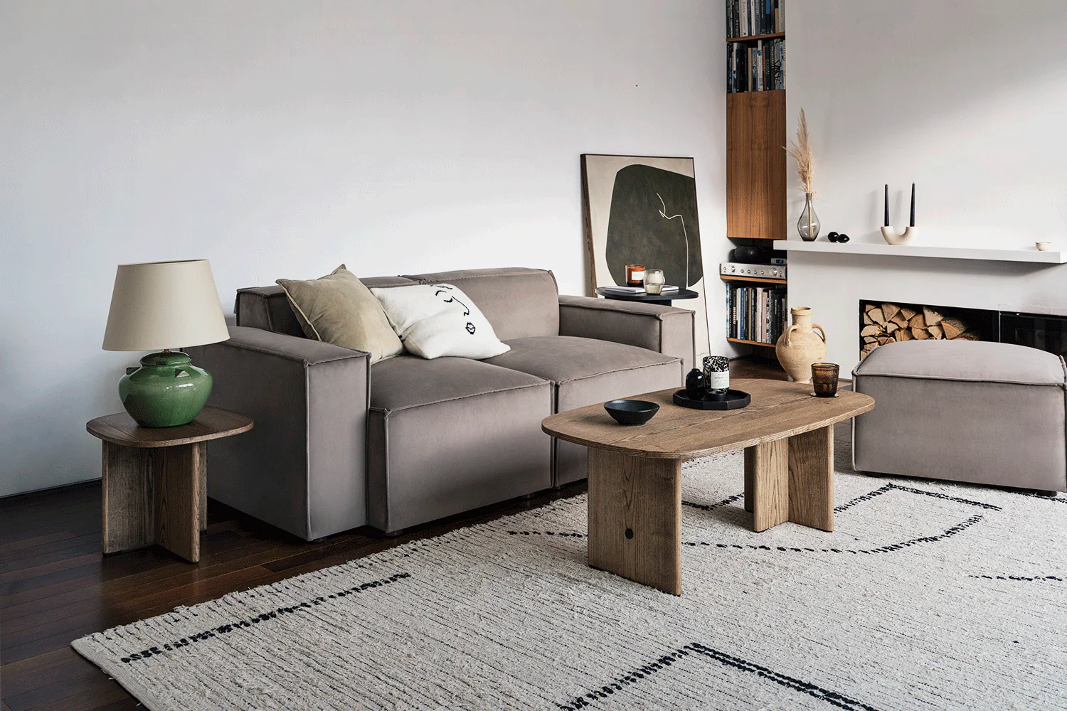 Model 03 2-Seater Left Chaise Sofa, Elephant - Image 2