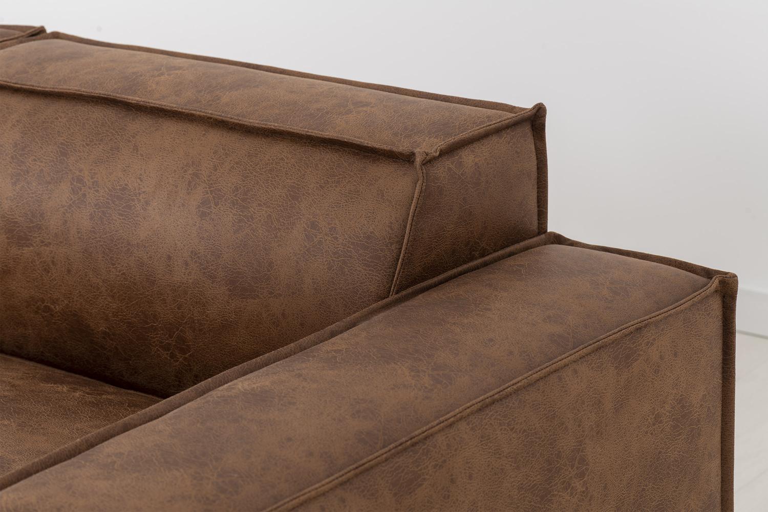 Model 03 2-Seater Right Chaise Sofa, Chestnut - Image 7