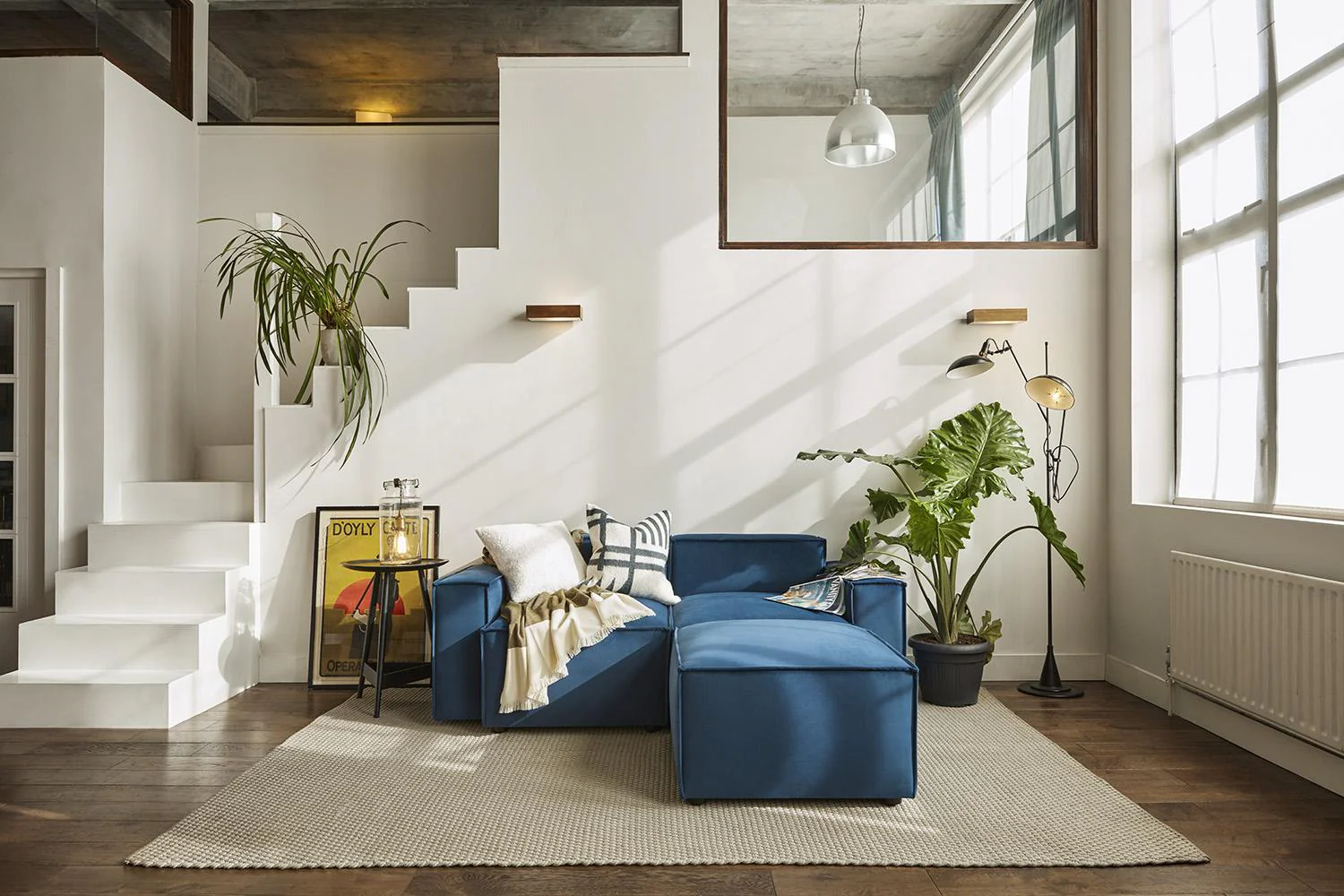 Model 03 2-Seater Right Chaise Sofa, Teal - Image 2