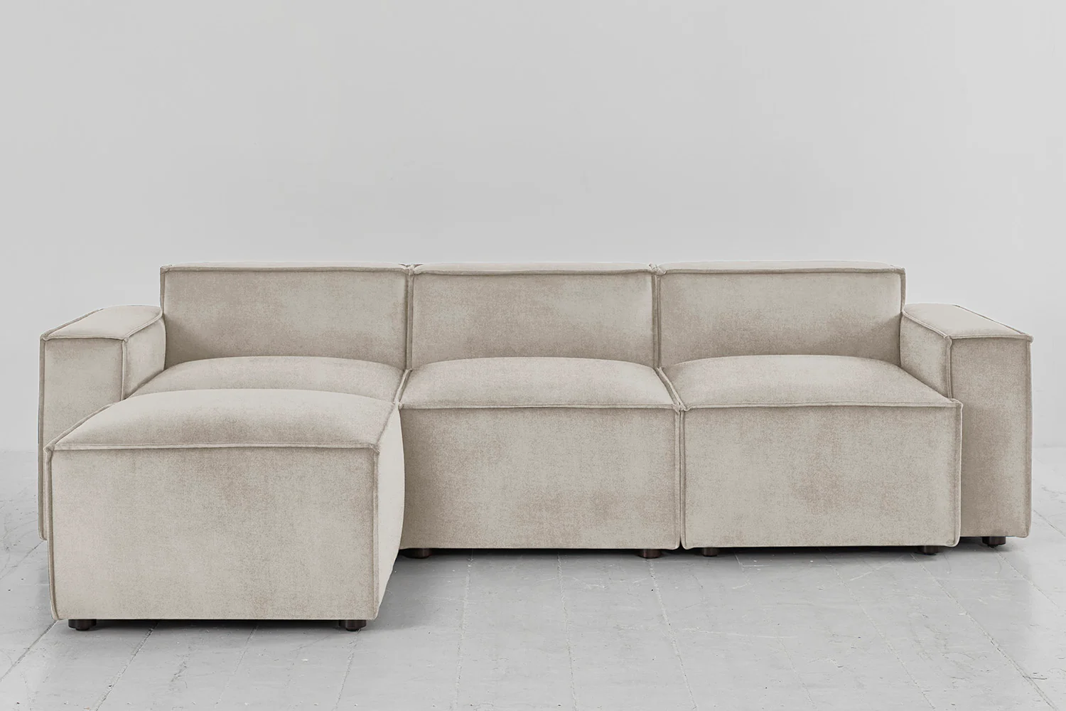 Model 03 3-Seater Left Chaise Sofa, Chalk