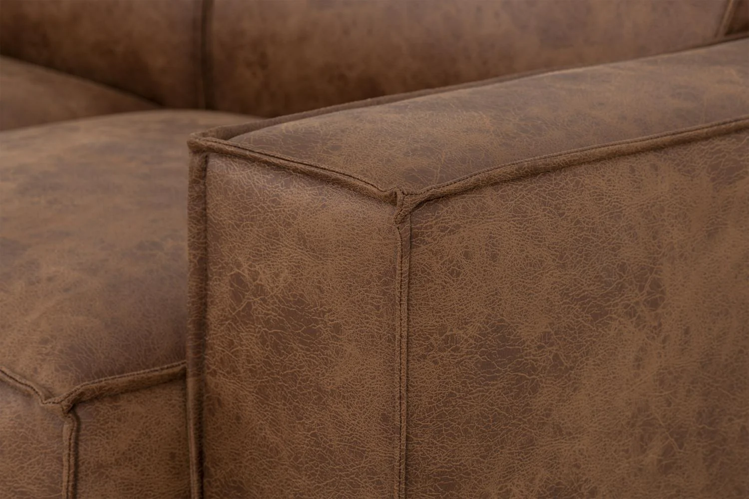 Model 03 3-Seater Right Chaise Sofa, Chestnut - Image 9