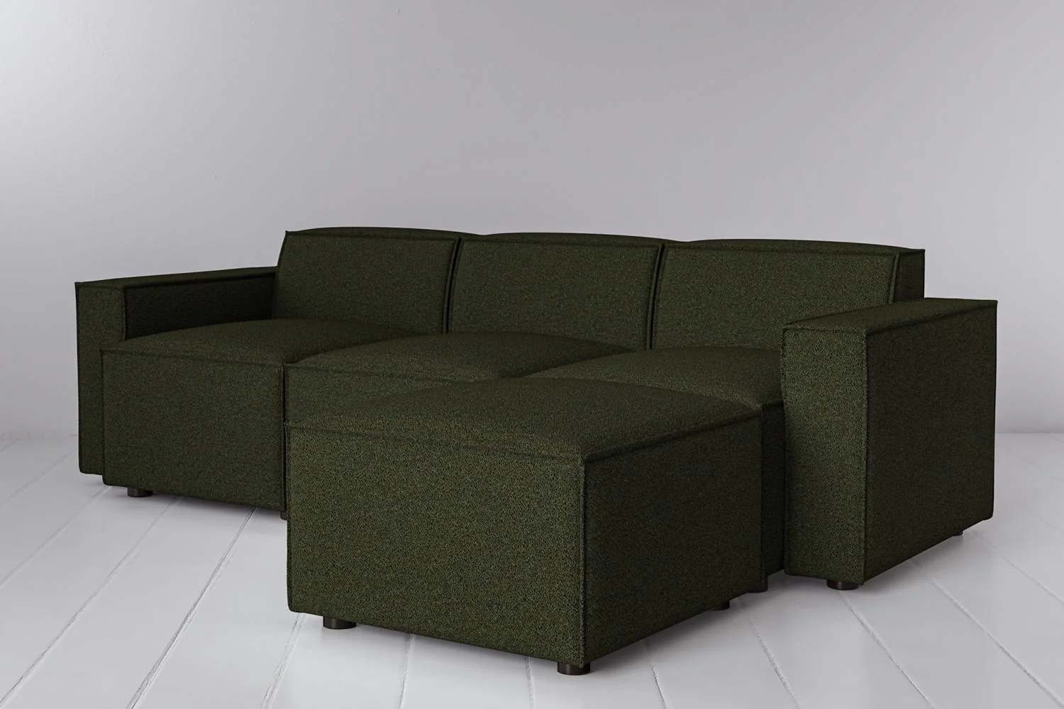 Model 03 3-Seater Right Chaise Sofa, Fern - Image 2