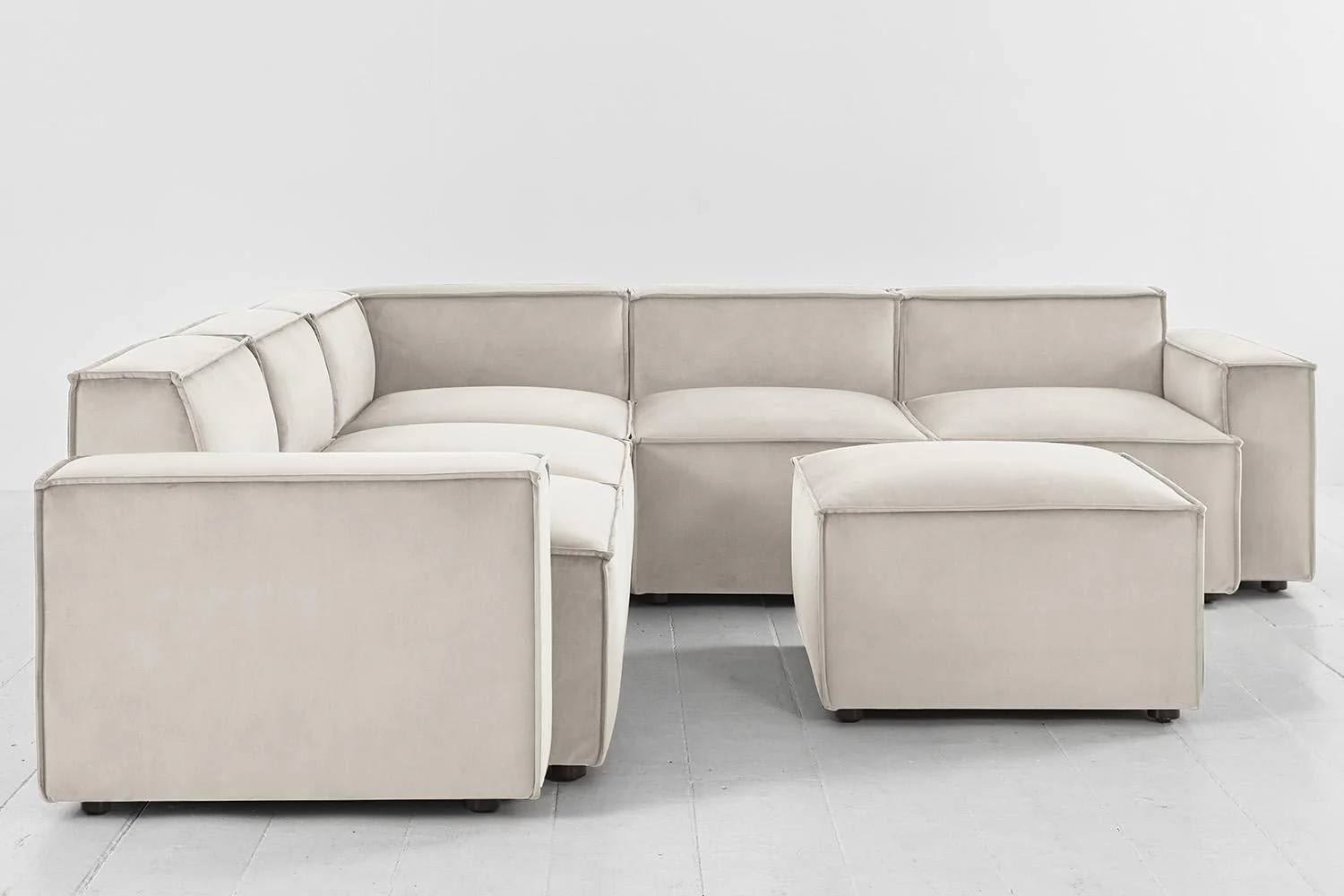 Model 03 Corner Sofa with Ottoman, Bone - Image 3