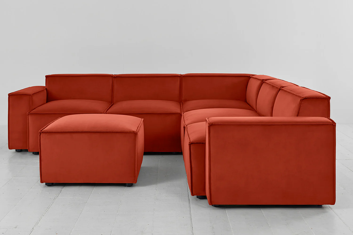 Model 03 Corner Sofa with Ottoman, Paprika - Image 4