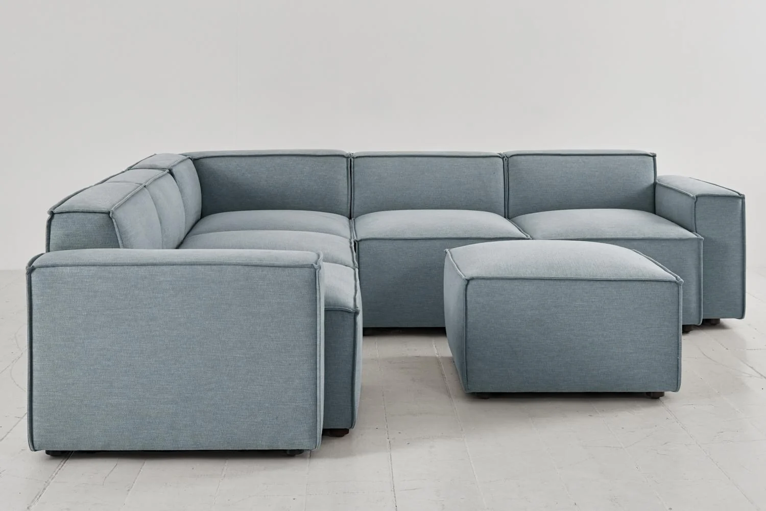 Model 03 Corner Sofa with Ottoman, Seaglass - Image 4