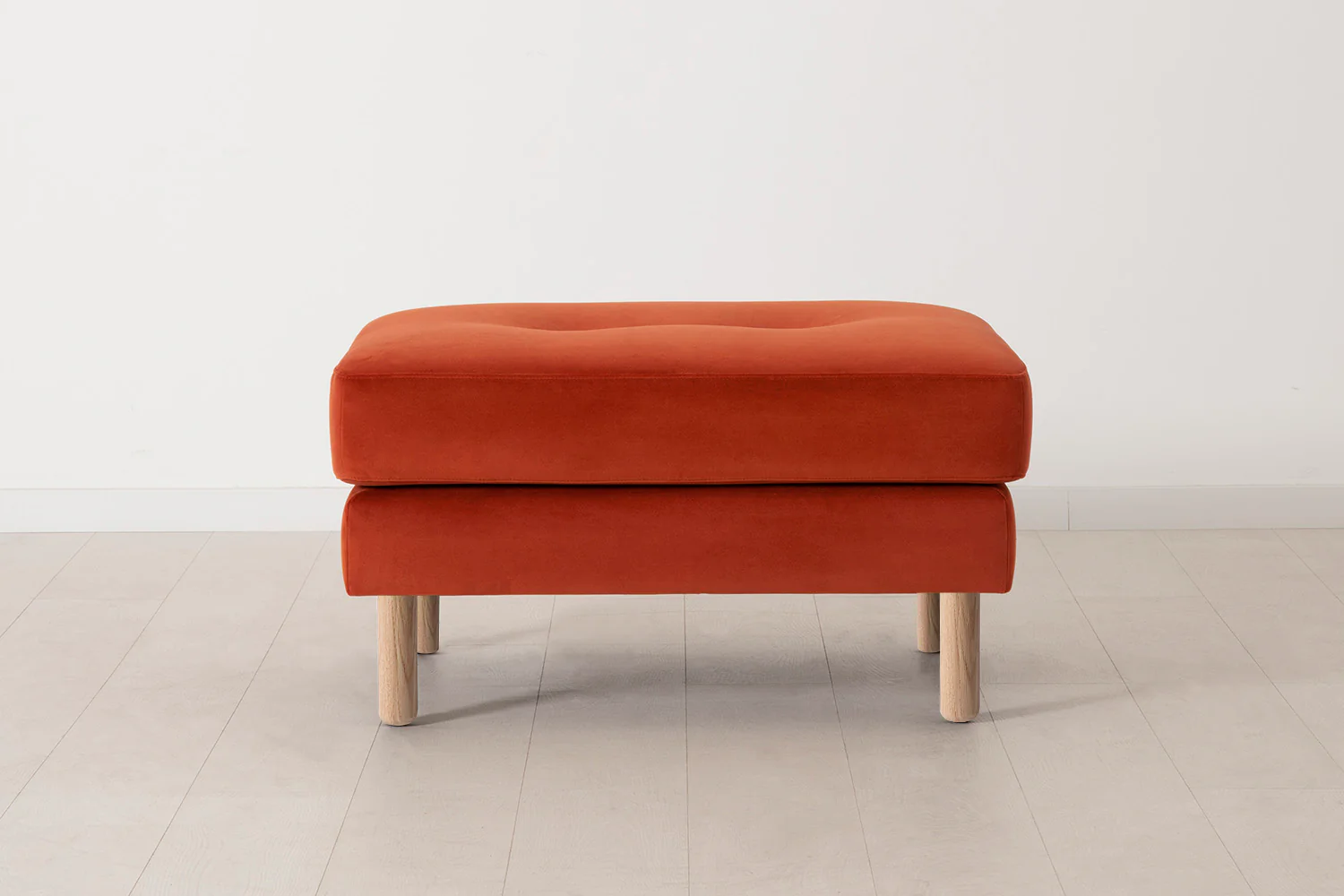 Model 04 Ottoman, Oak / Paprika