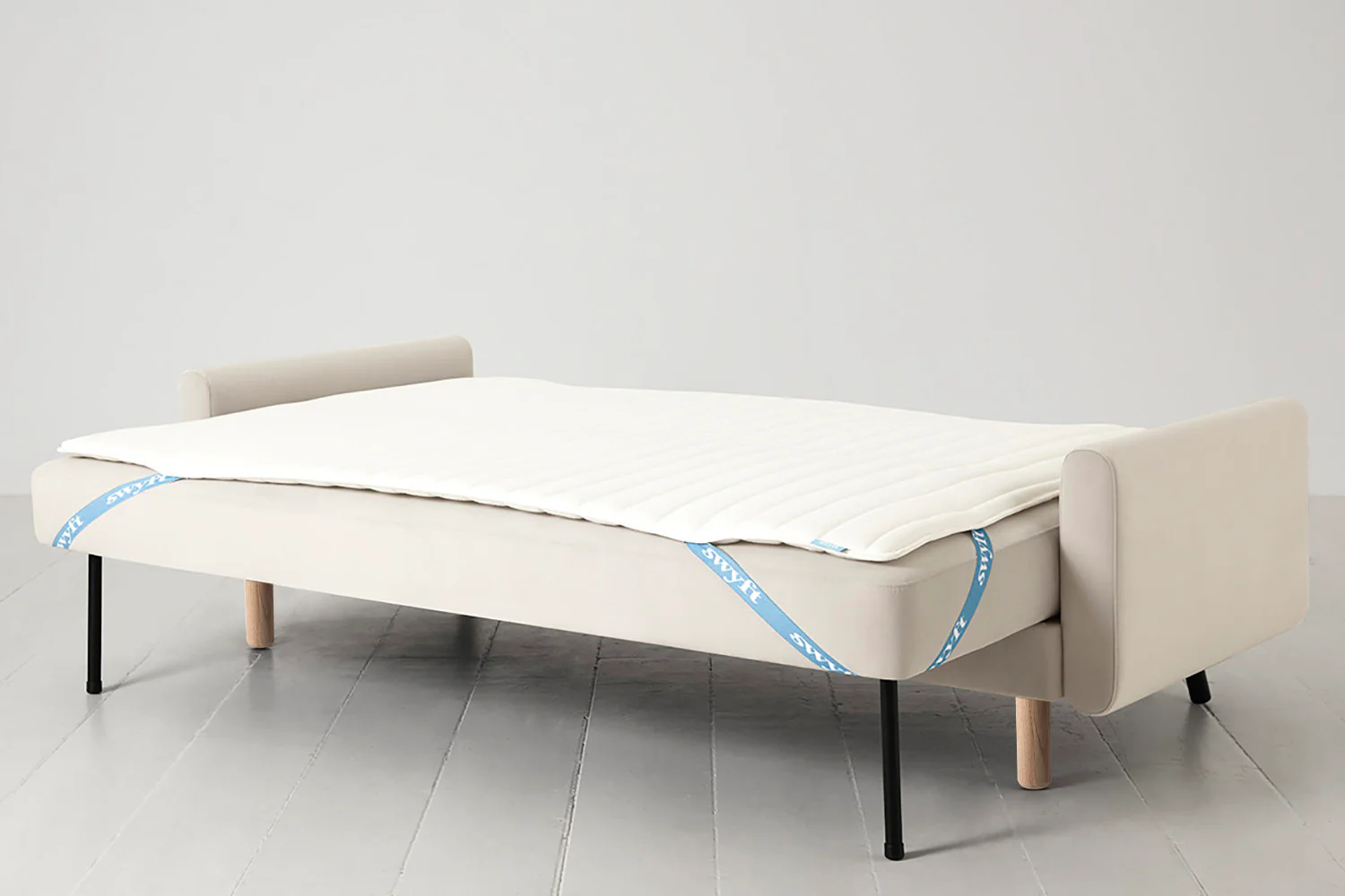 Model 04 Sofa Bed 3 Seater, Oak / Bone - Image 9