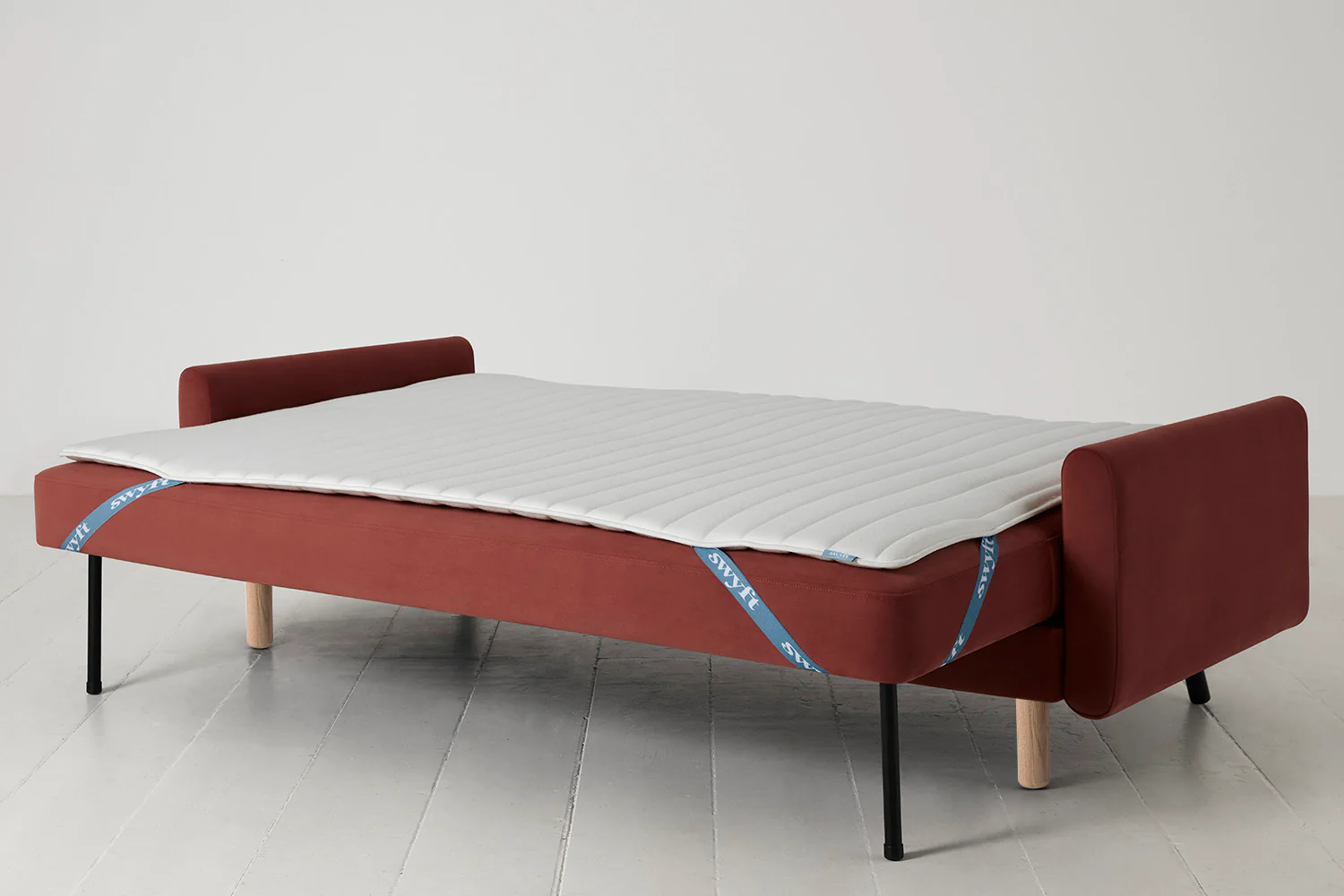 Model 04 Sofa Bed 3 Seater, Oak / Brick - Image 9