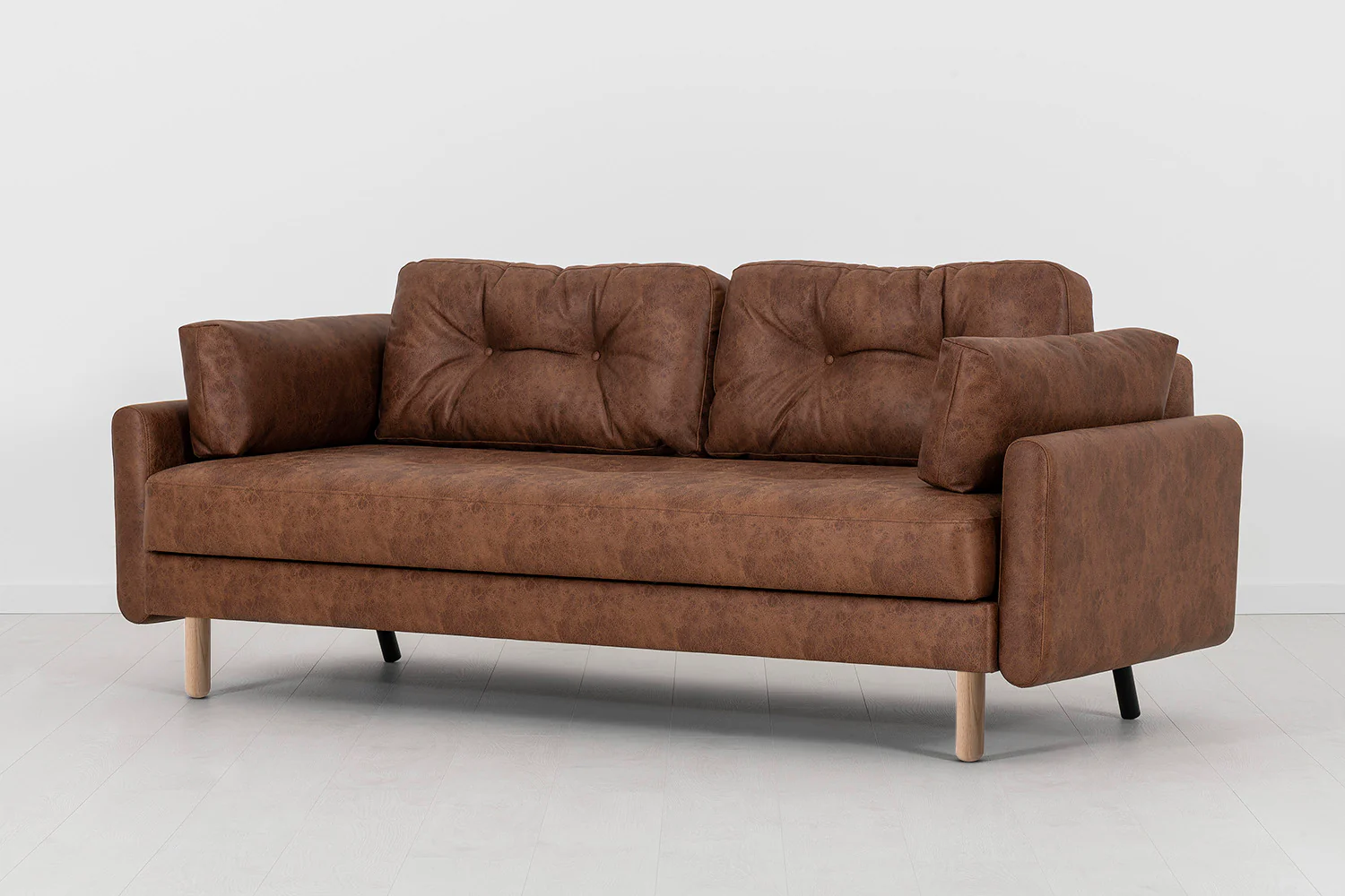 Model 04 Sofa Bed 3 Seater, Oak / Chestnut - Image 3