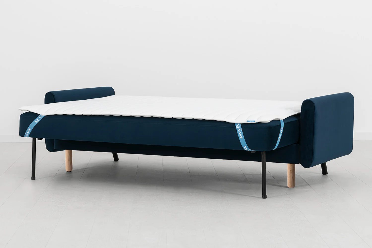 Model 04 Sofa Bed 3 Seater, Oak / Indigo - Image 7