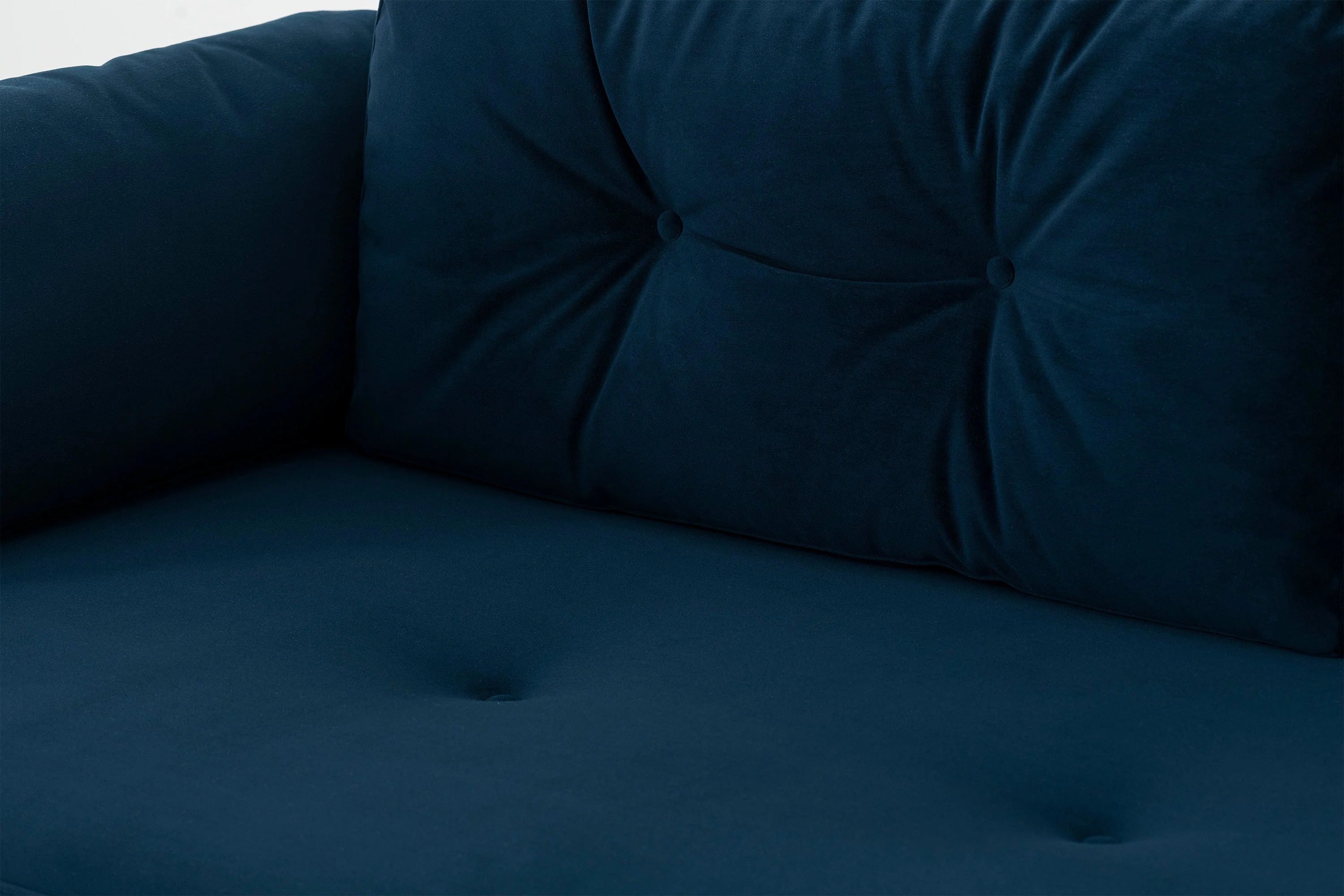 Model 04 Sofa Bed 3 Seater, Oak / Indigo - Image 9