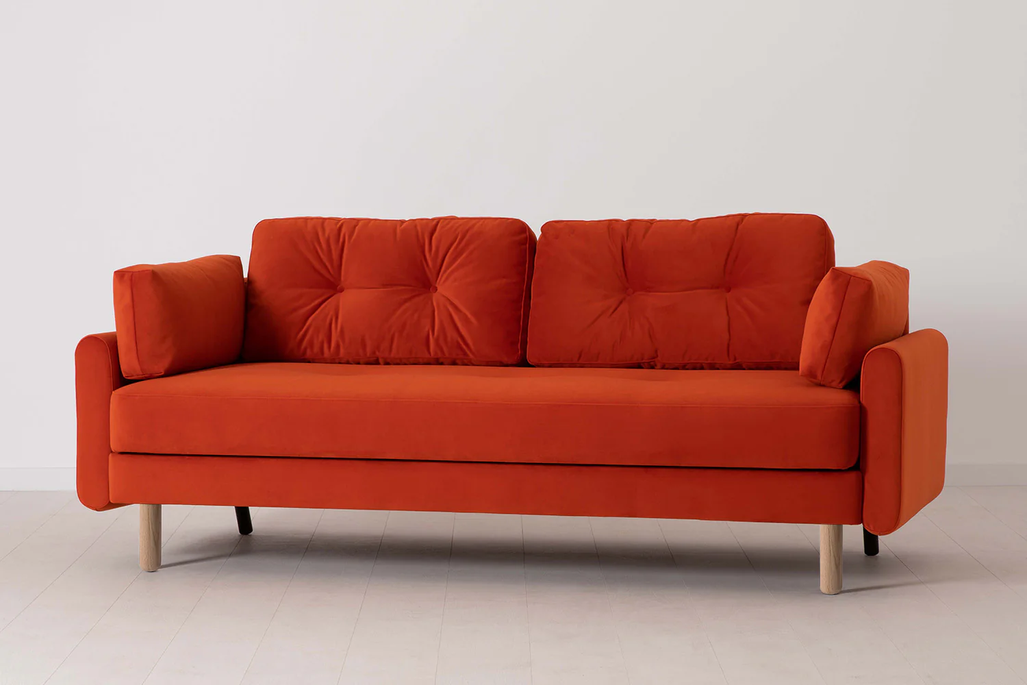 Model 04 Sofa Bed 3 Seater, Oak / Paprika - Image 3