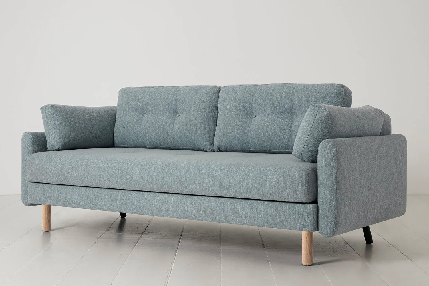 Model 04 Sofa Bed 3 Seater, Oak / Seaglass - Image 3