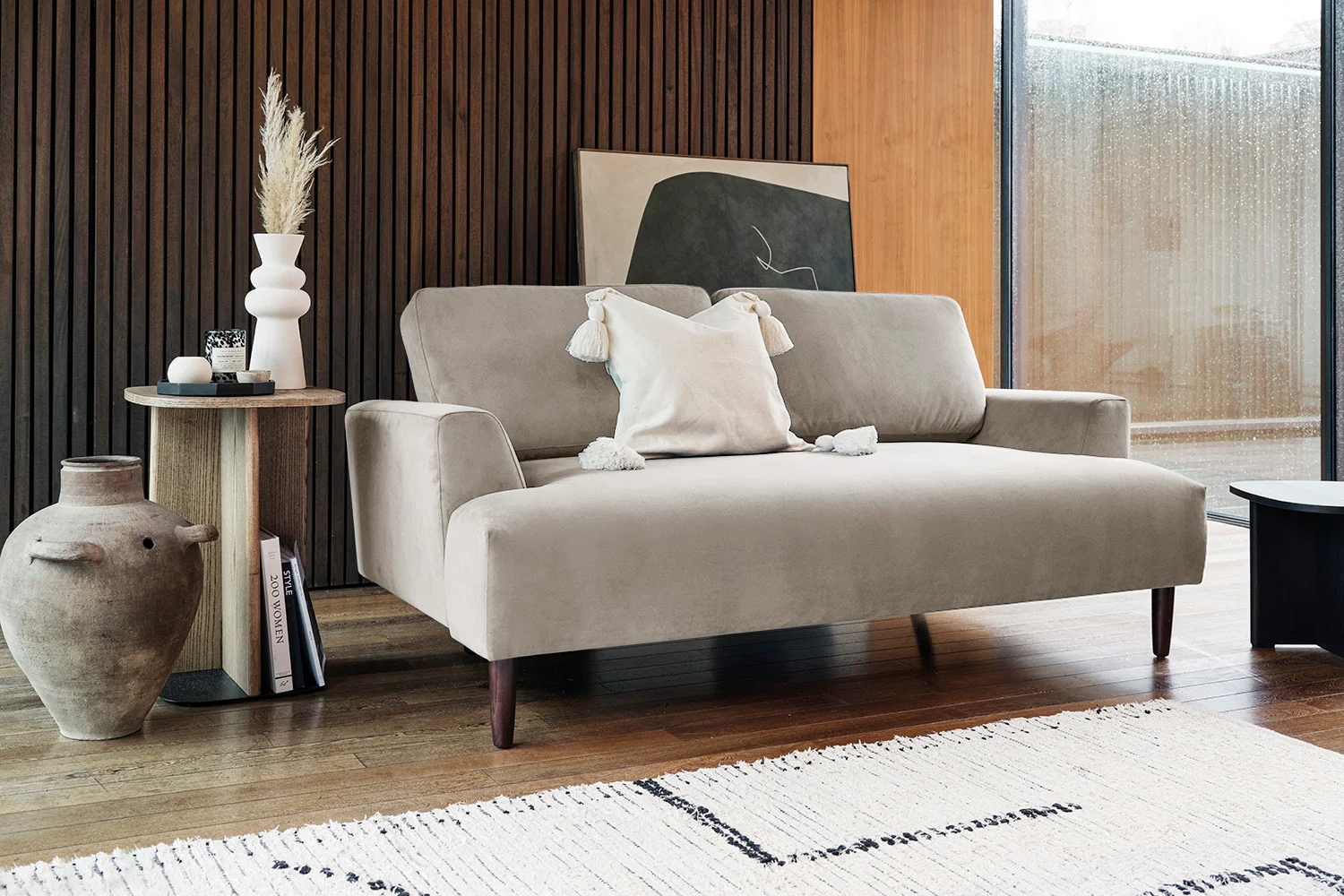 Model 05 2-Seater Sofa, Oak / Bone - Image 2