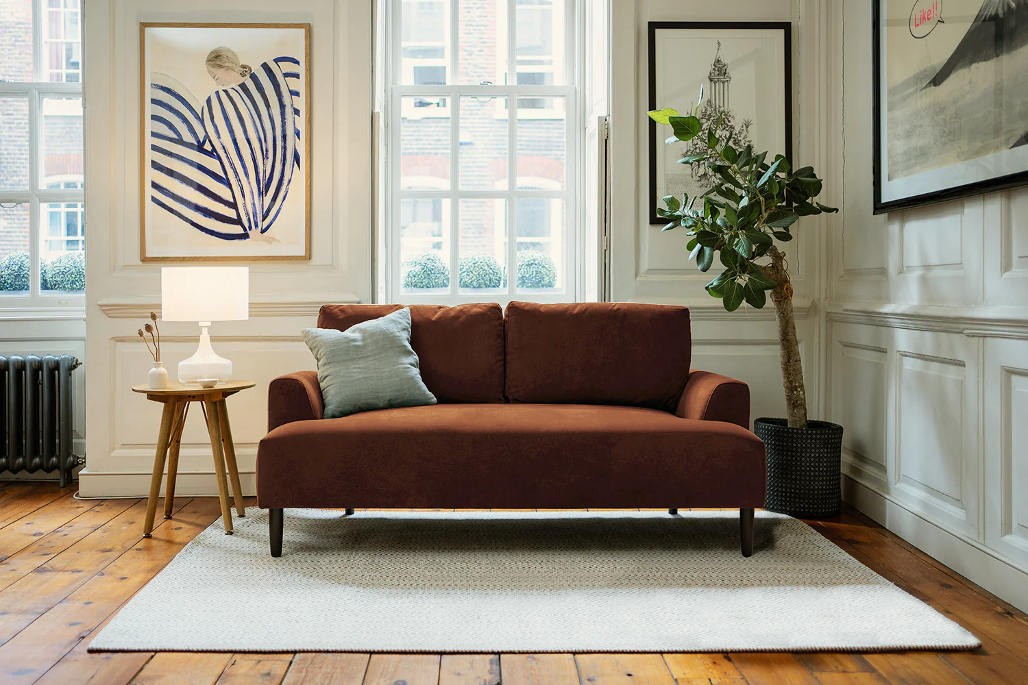 Model 05 2-Seater Sofa, Oak / Umber - Image 2