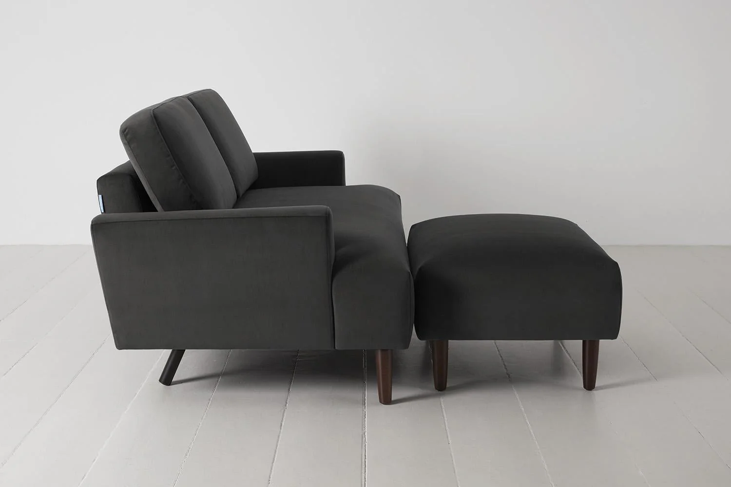 Model 05 2-Seater Sofa with Ottoman, Charcoal - Image 4