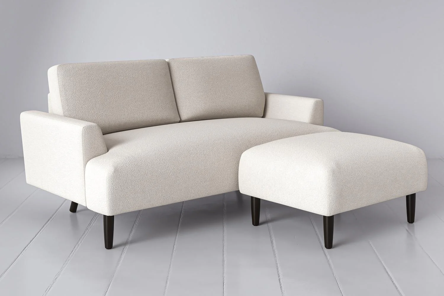 Model 05 2-Seater Sofa with Ottoman, Ivory - Image 3