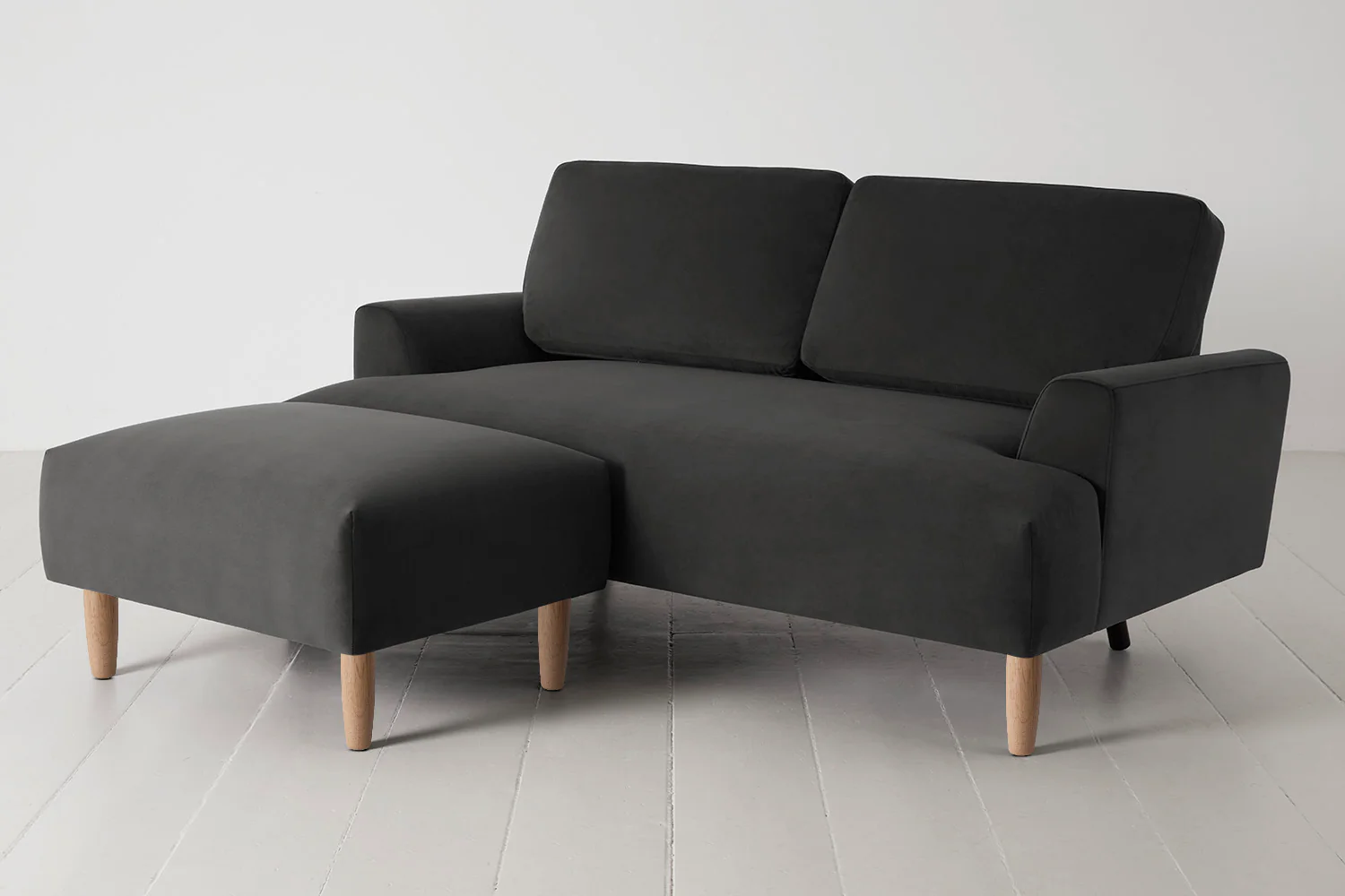 Model 05 2-Seater Sofa with Ottoman, Oak / Charcoal - Image 3