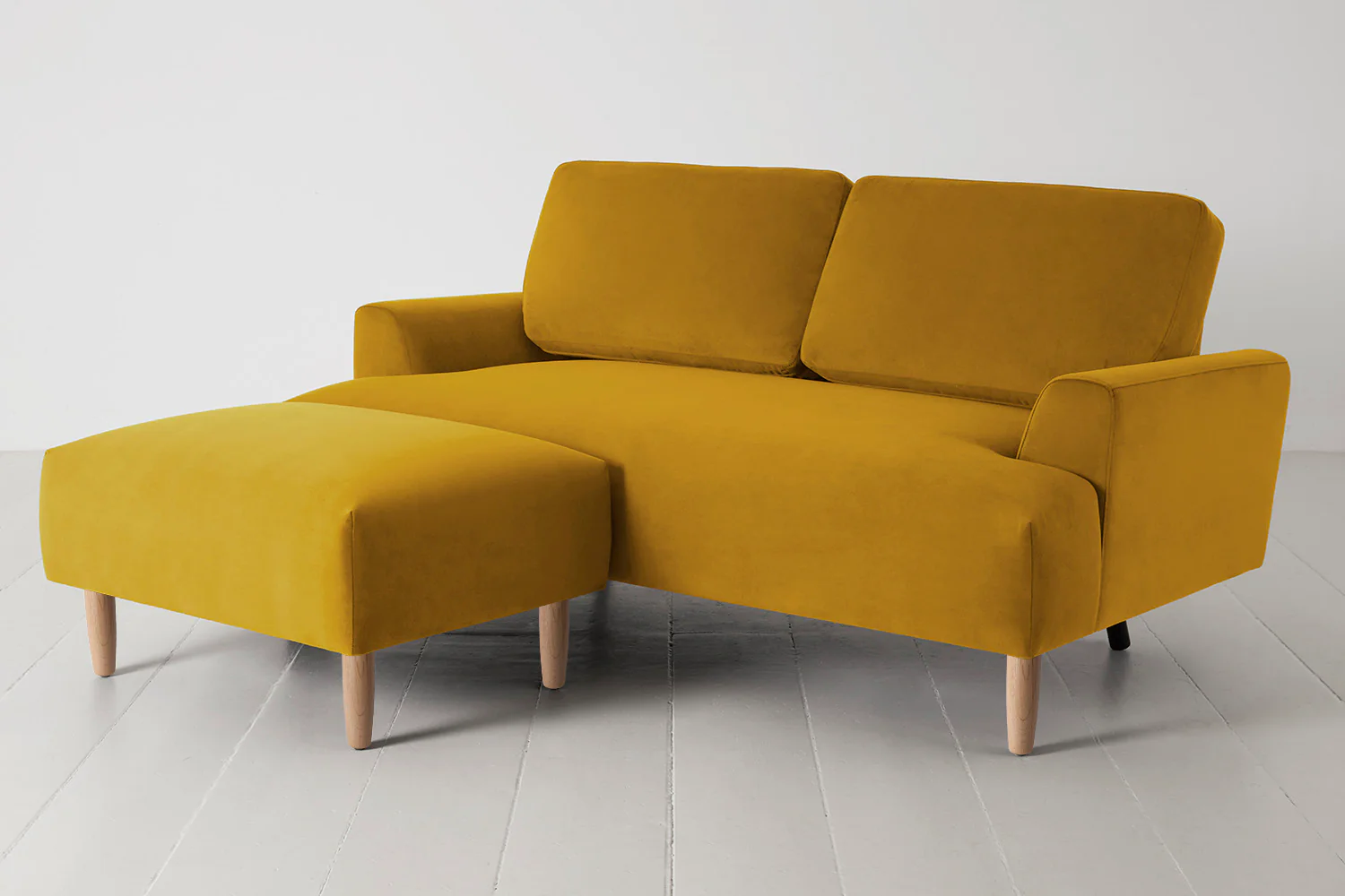 Model 05 2-Seater Sofa with Ottoman, Oak / Mustard - Image 3