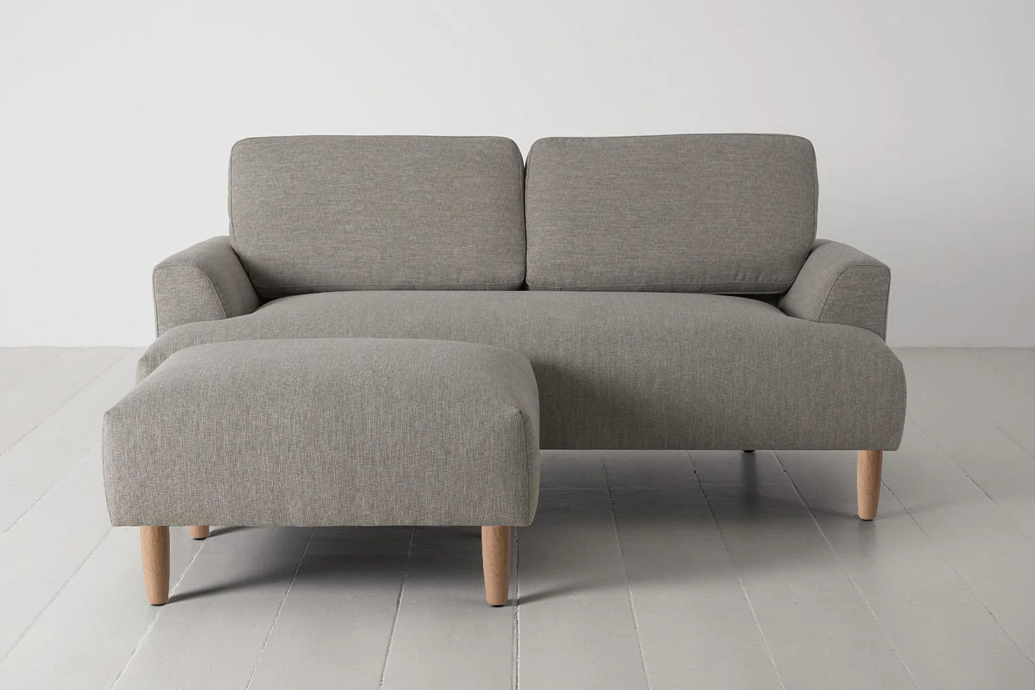Model 05 2-Seater Sofa with Ottoman, Oak / Pumice