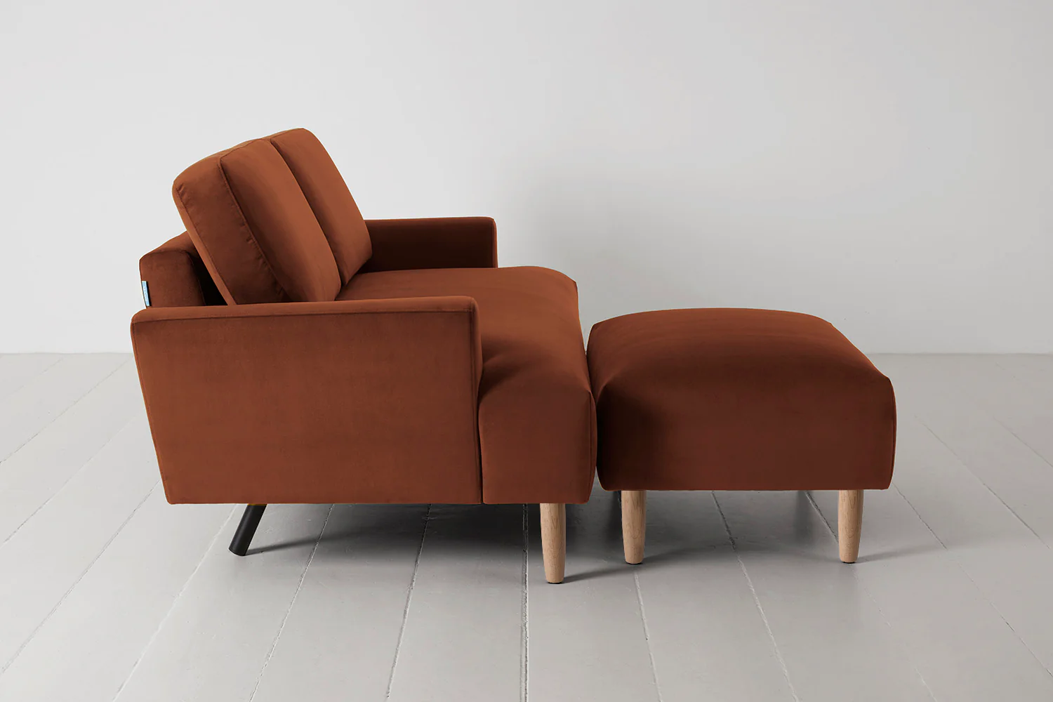 Model 05 2-Seater Sofa with Ottoman, Oak / Umber - Image 3
